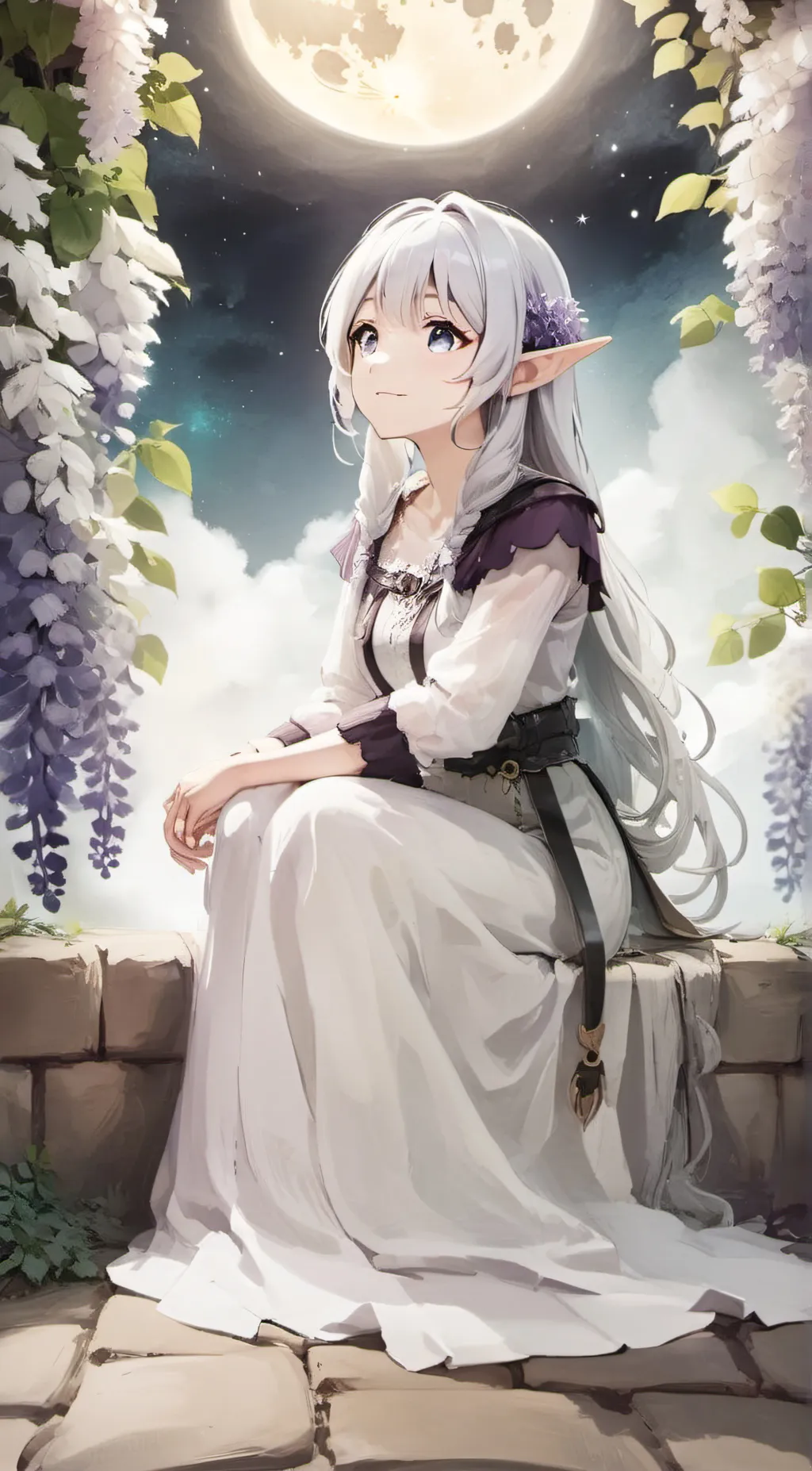 ai character: Wisteria  background