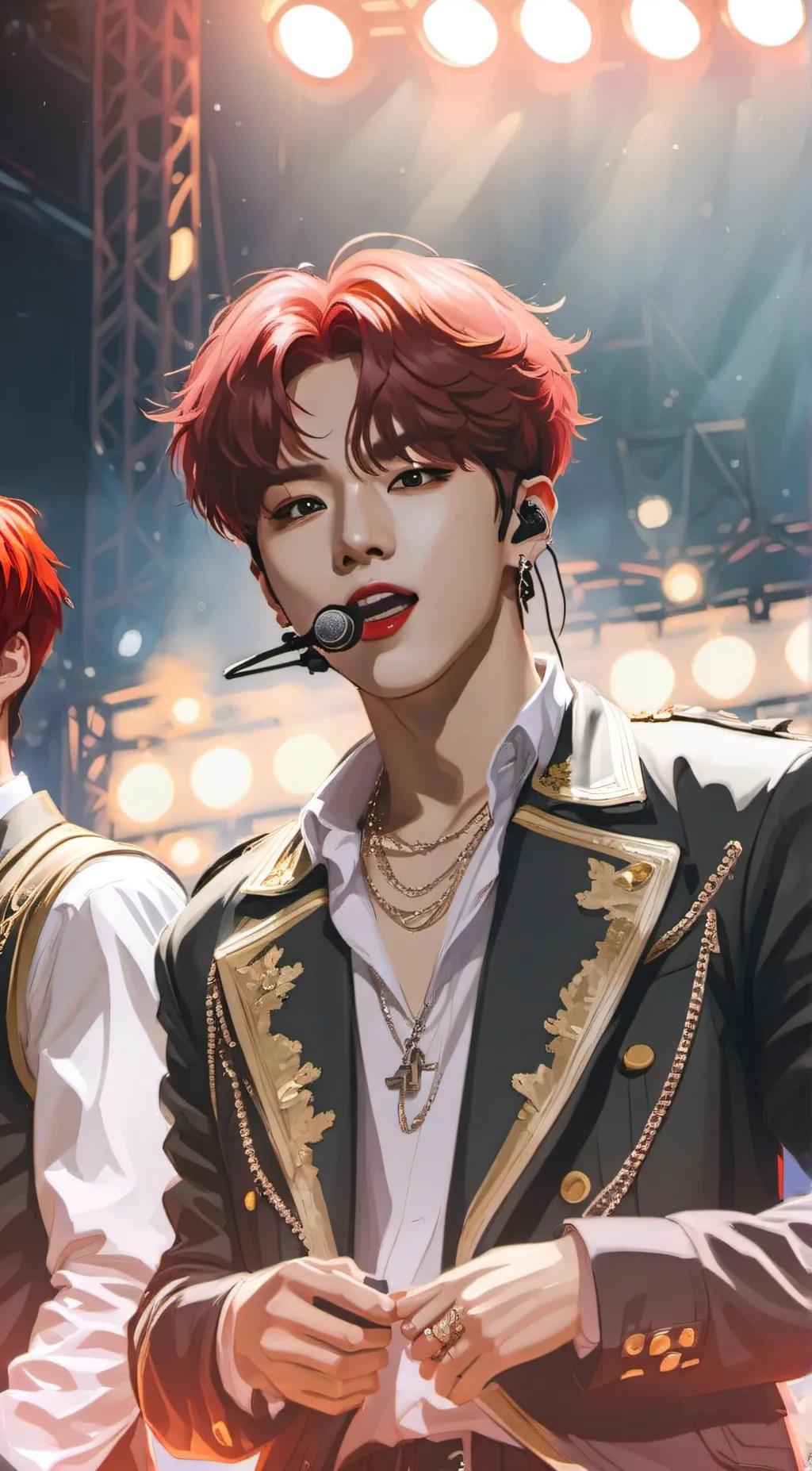 ai character: Seungmin vampire  background