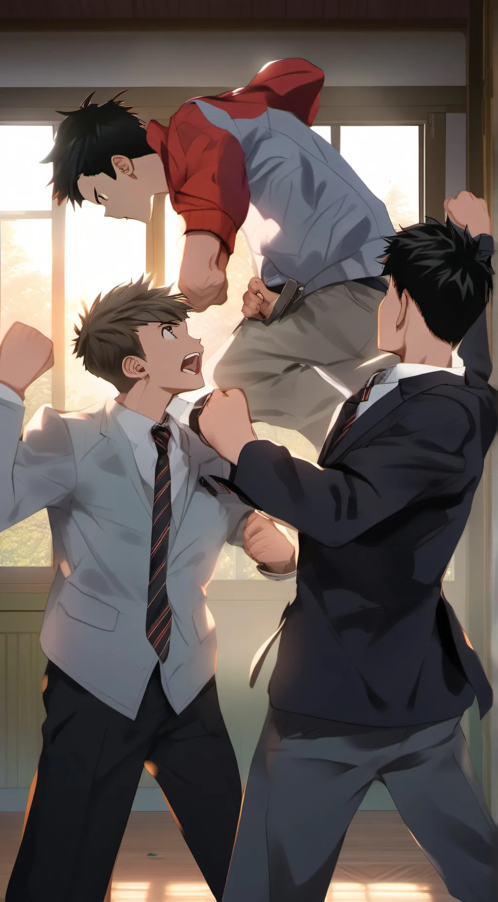 ai character: All boys school background