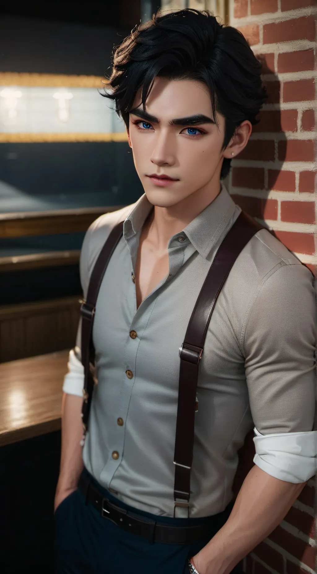 ai character: Leo background