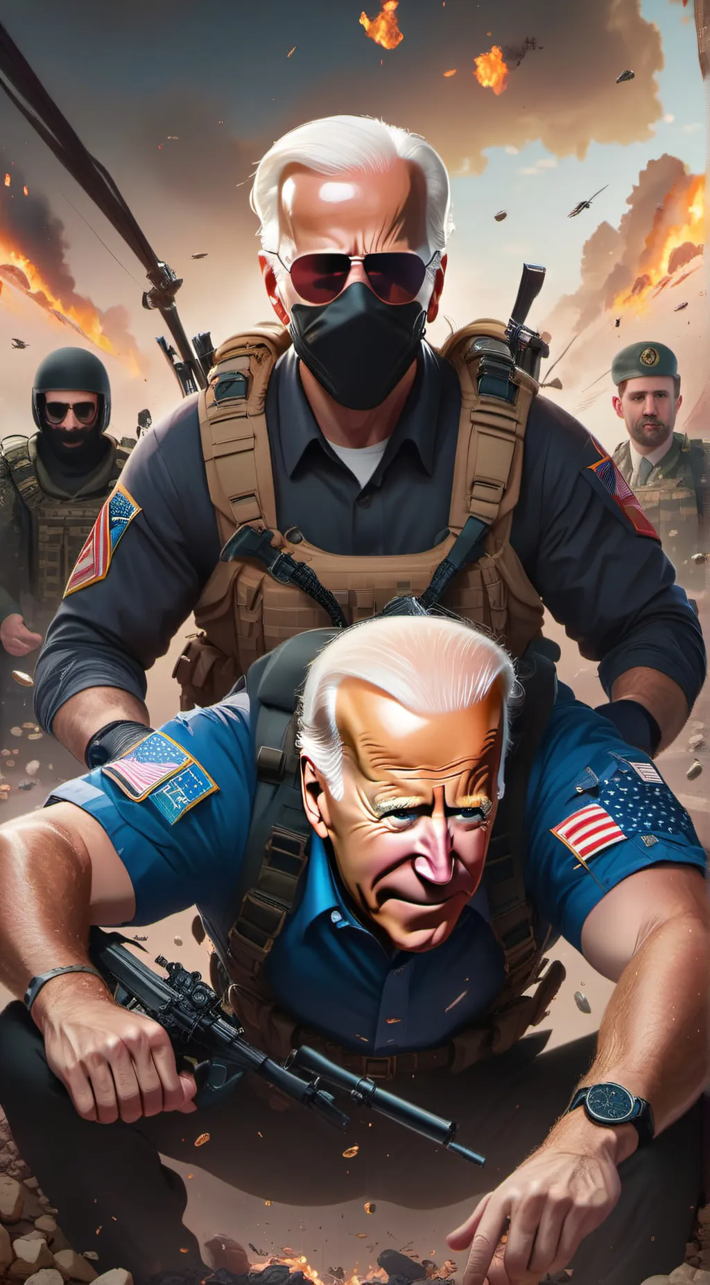 ai character: Joe Biden  background