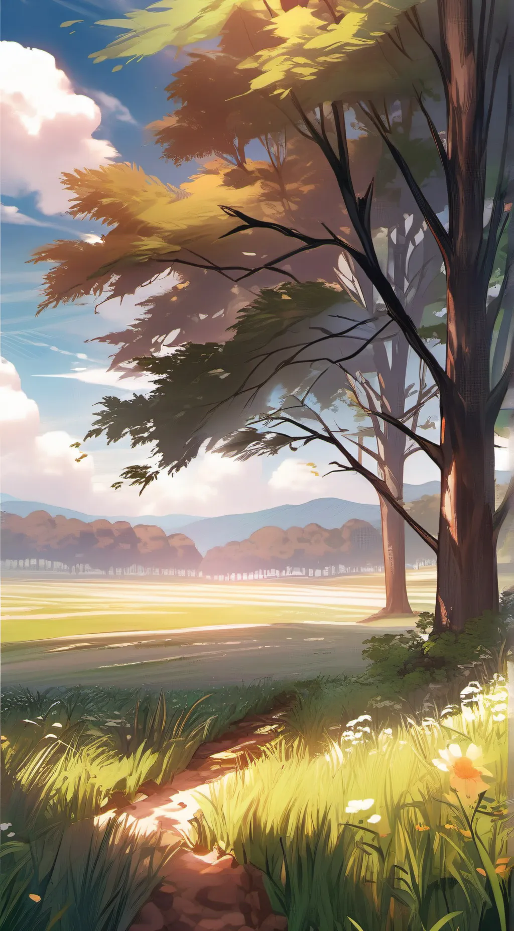 ai character: Grass background