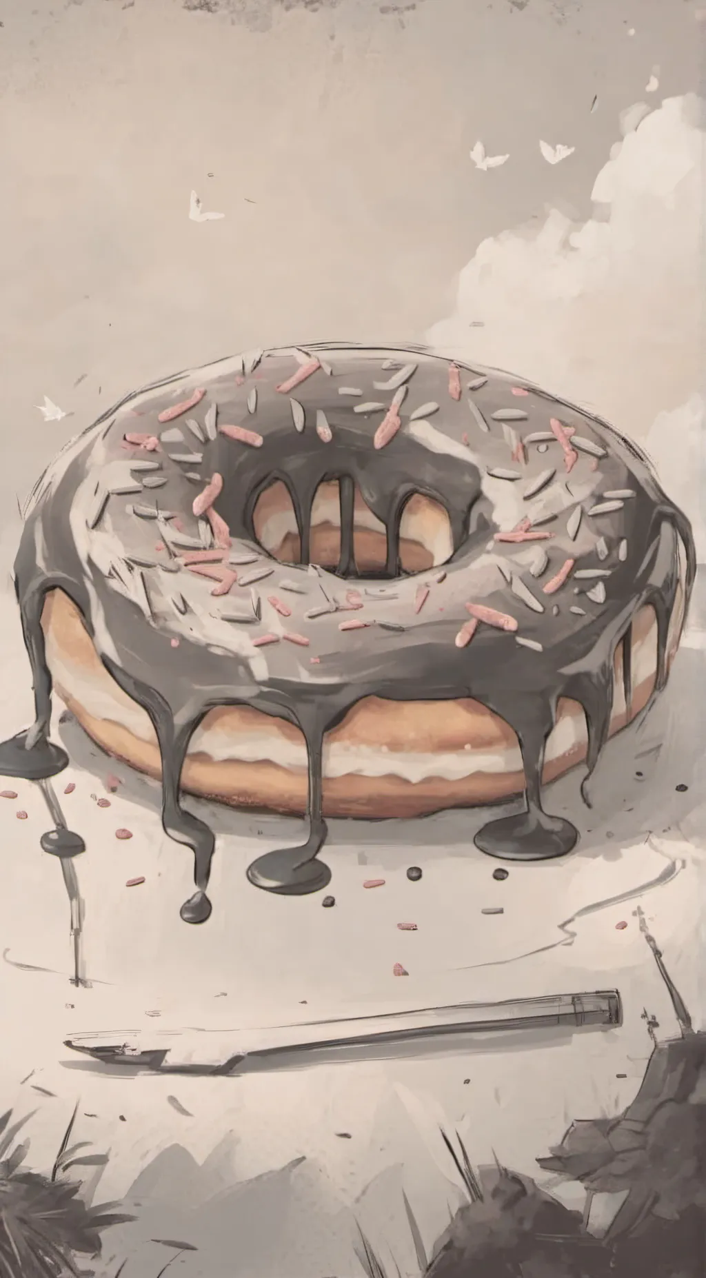 ai character: Donut background