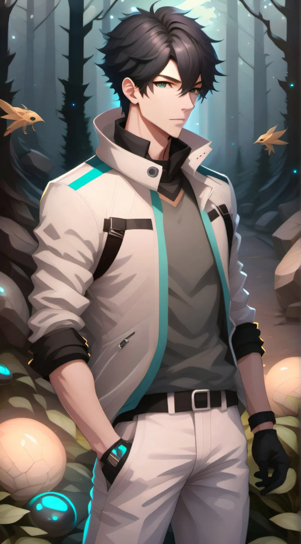 ai character: Evan Erace  background