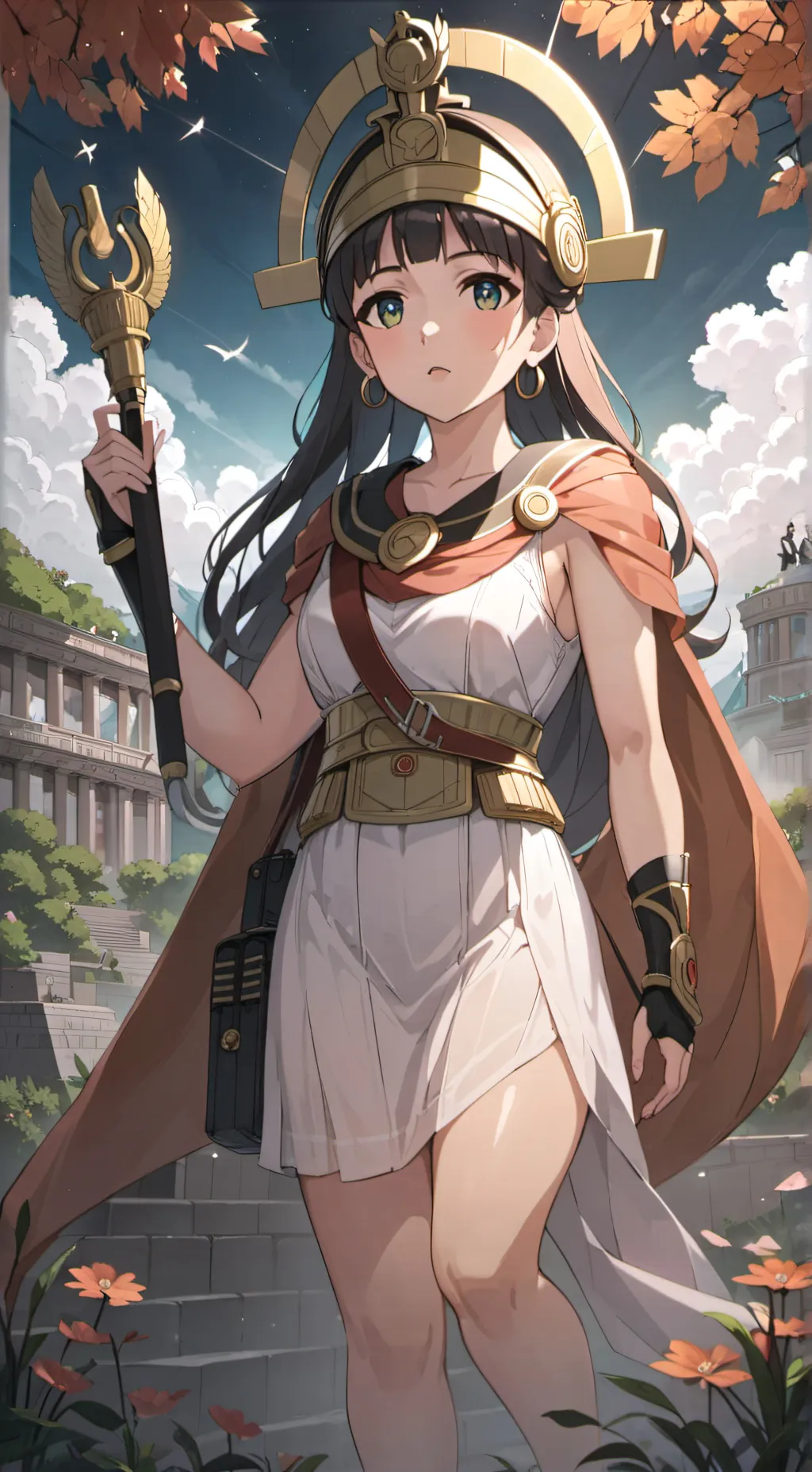 ai character: The goddess Athena background