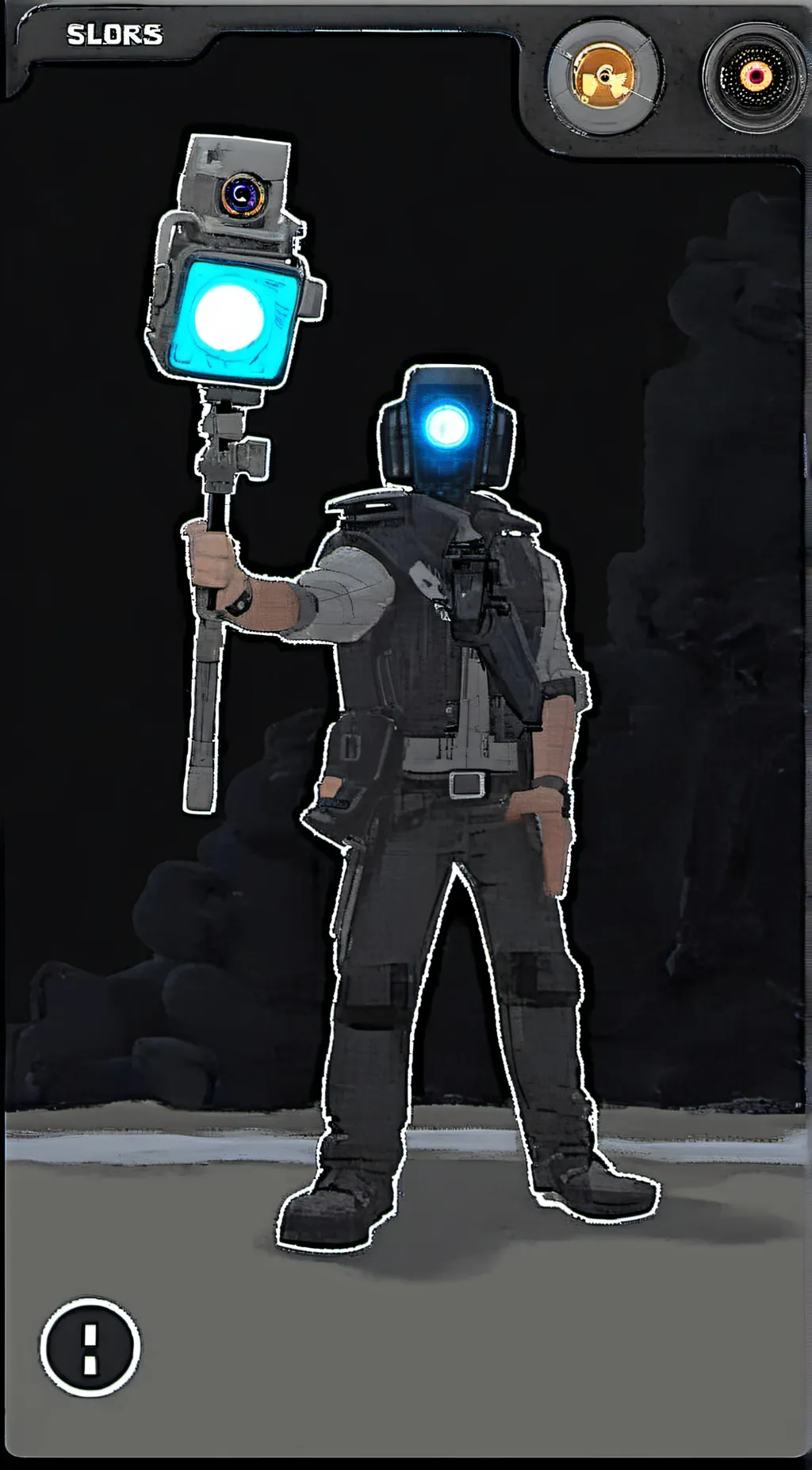 ai character: Titan Cameraman background