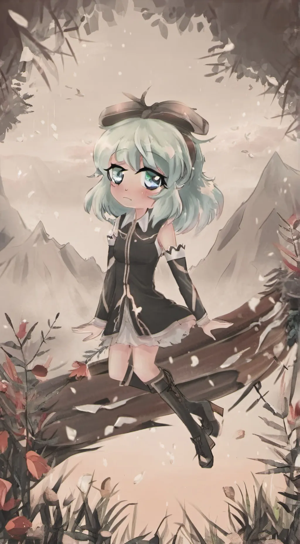 ai character: Girl nature background