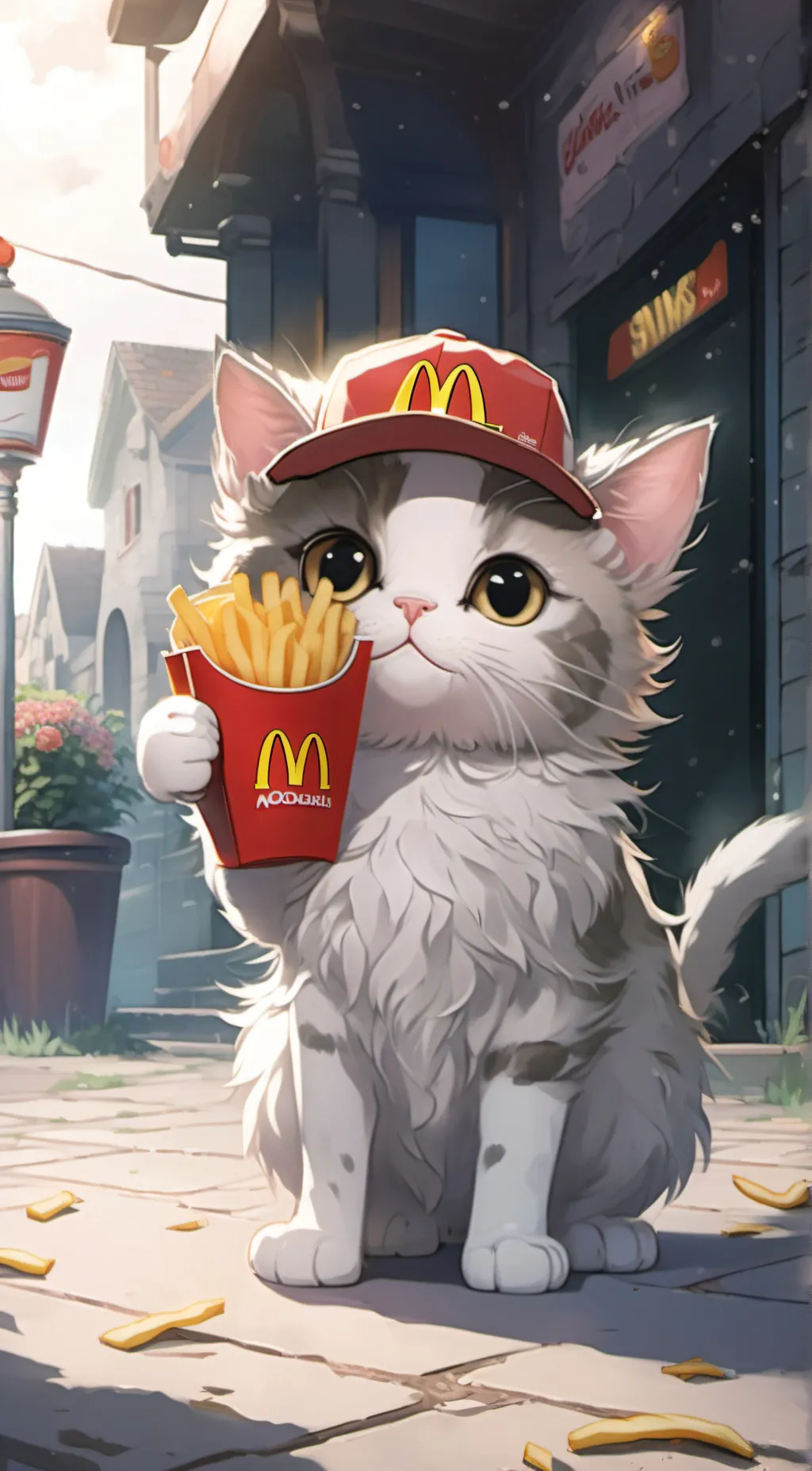 ai character: McDonald’s cat background