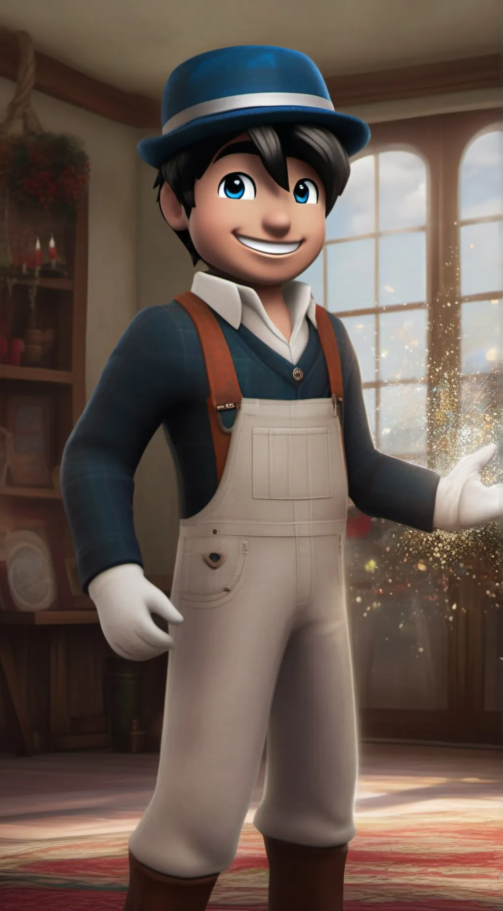 ai character: mha in SMG4 background