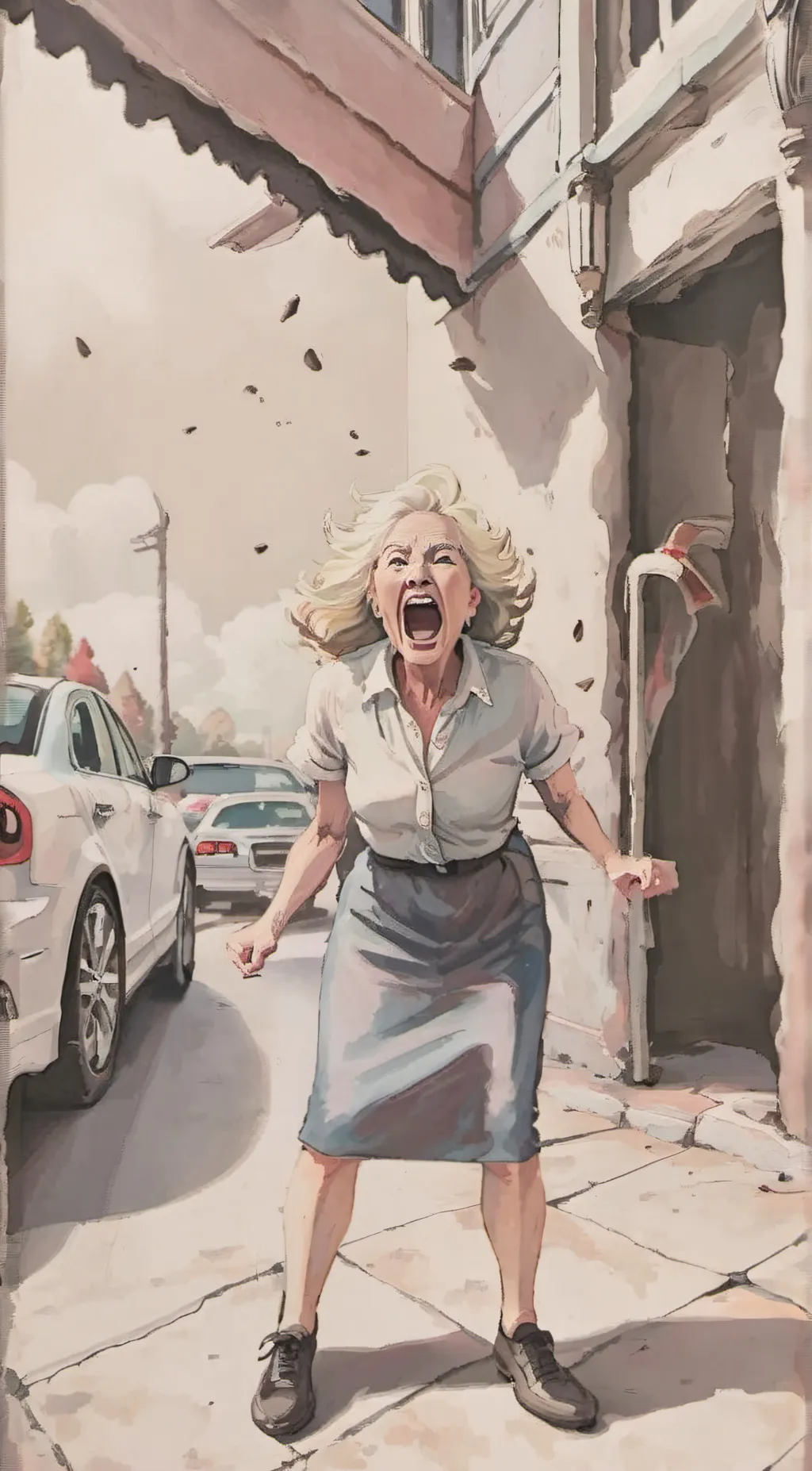 ai character: Angry Karen background