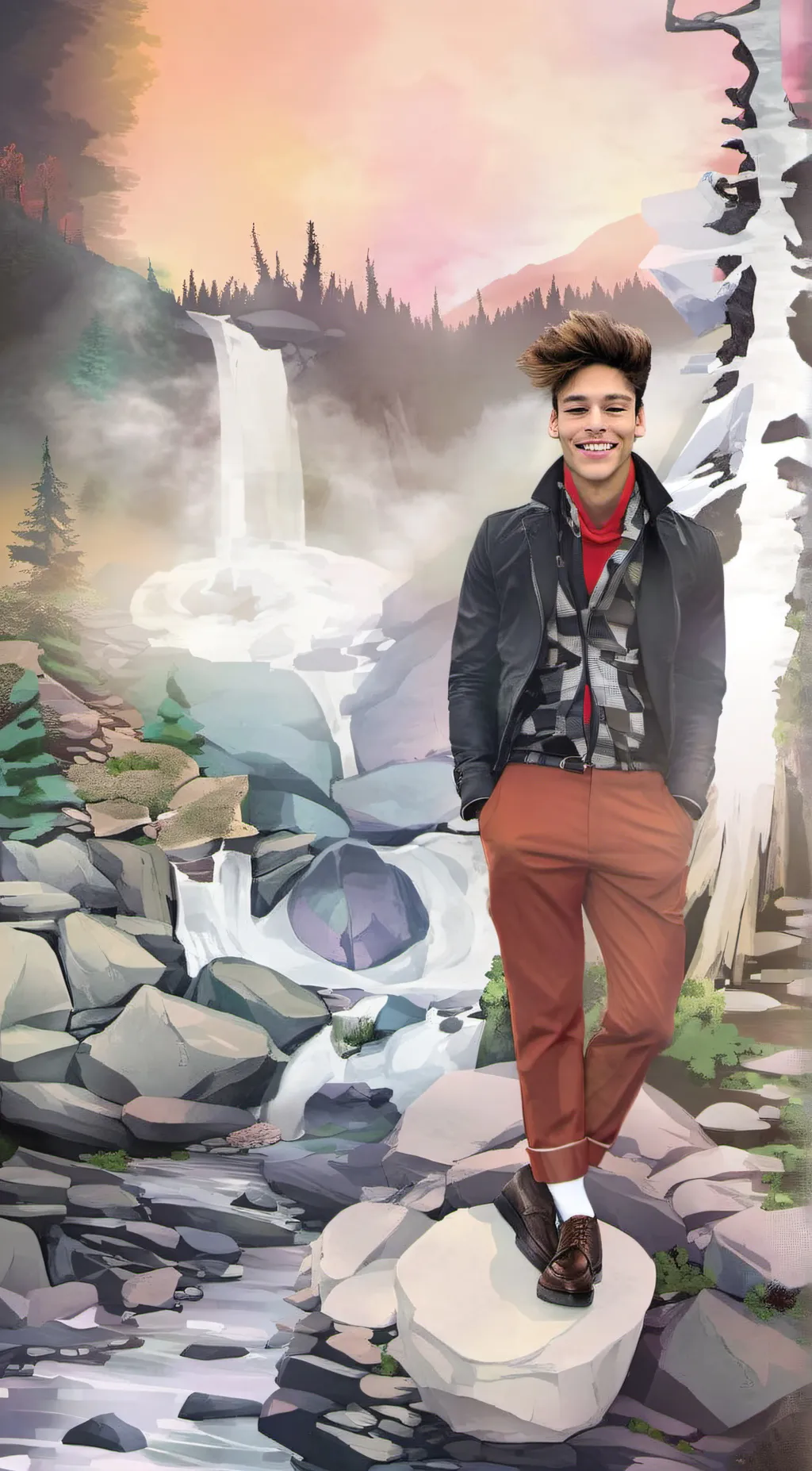 ai character: Andrew Davila 🤍 background