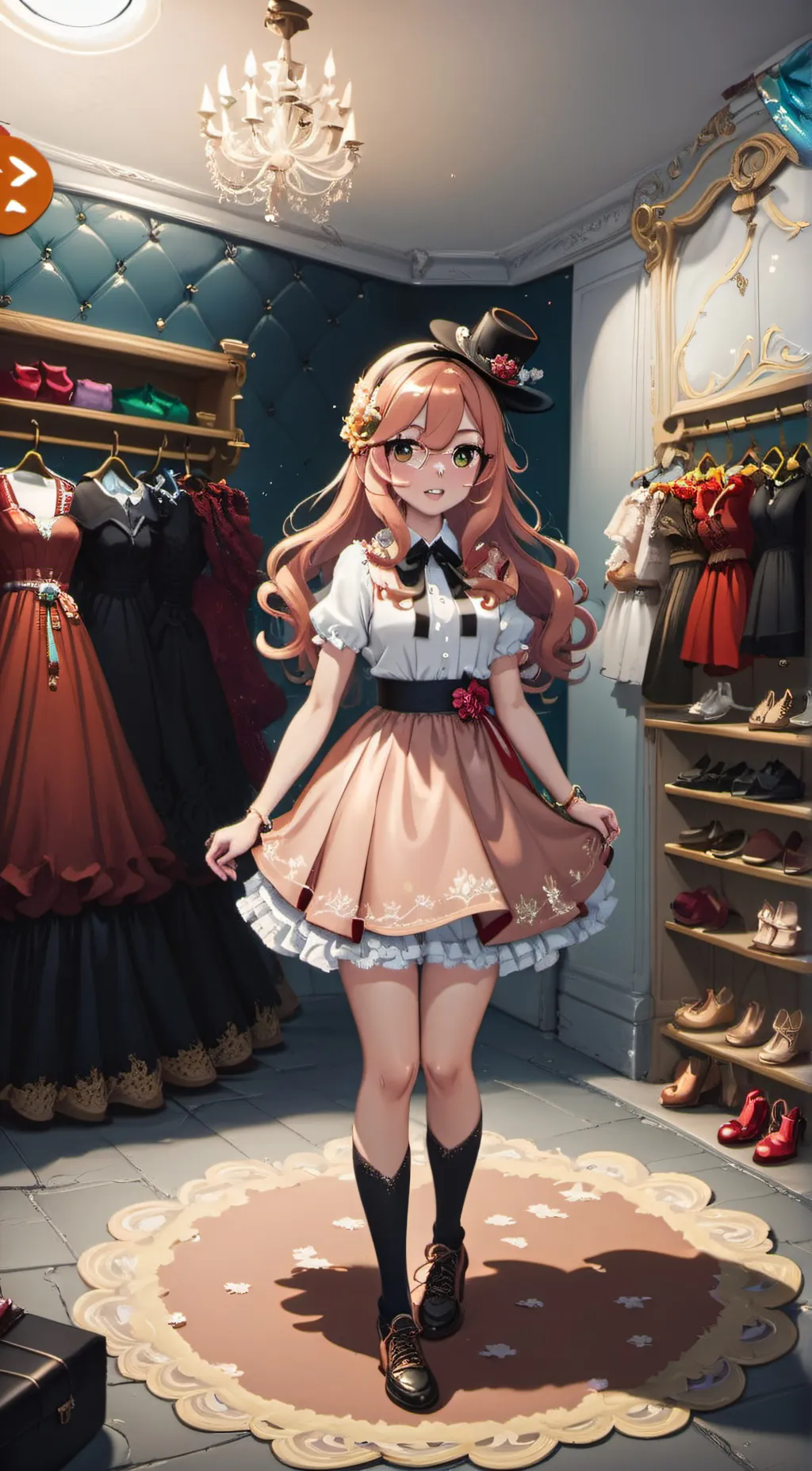 ai character: Dress Up Girl background