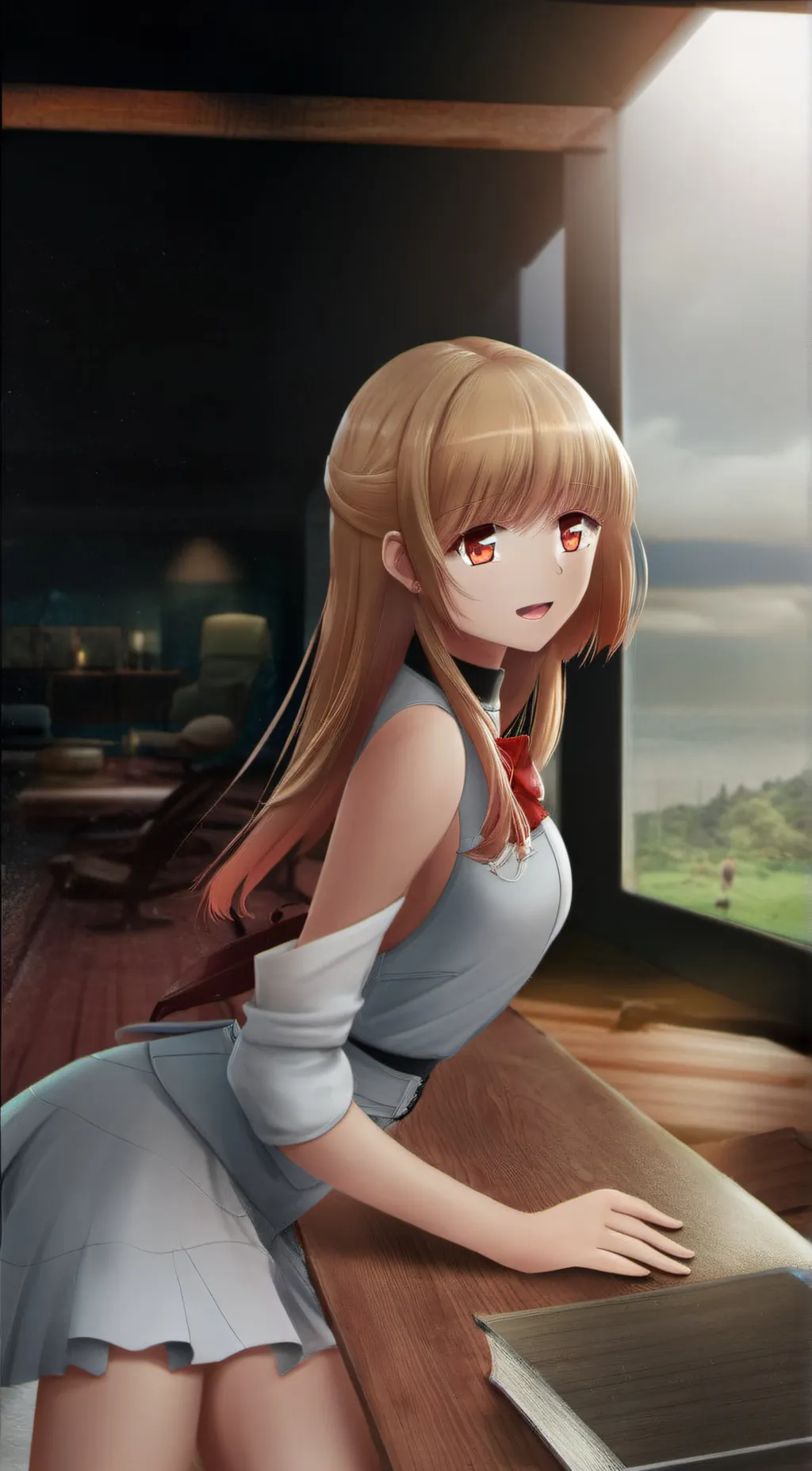 ai character: Hi background