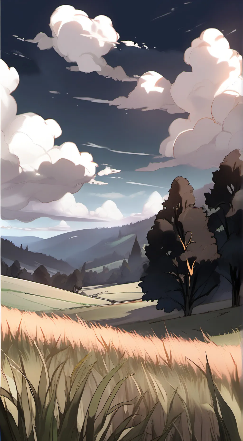 ai character: grass background