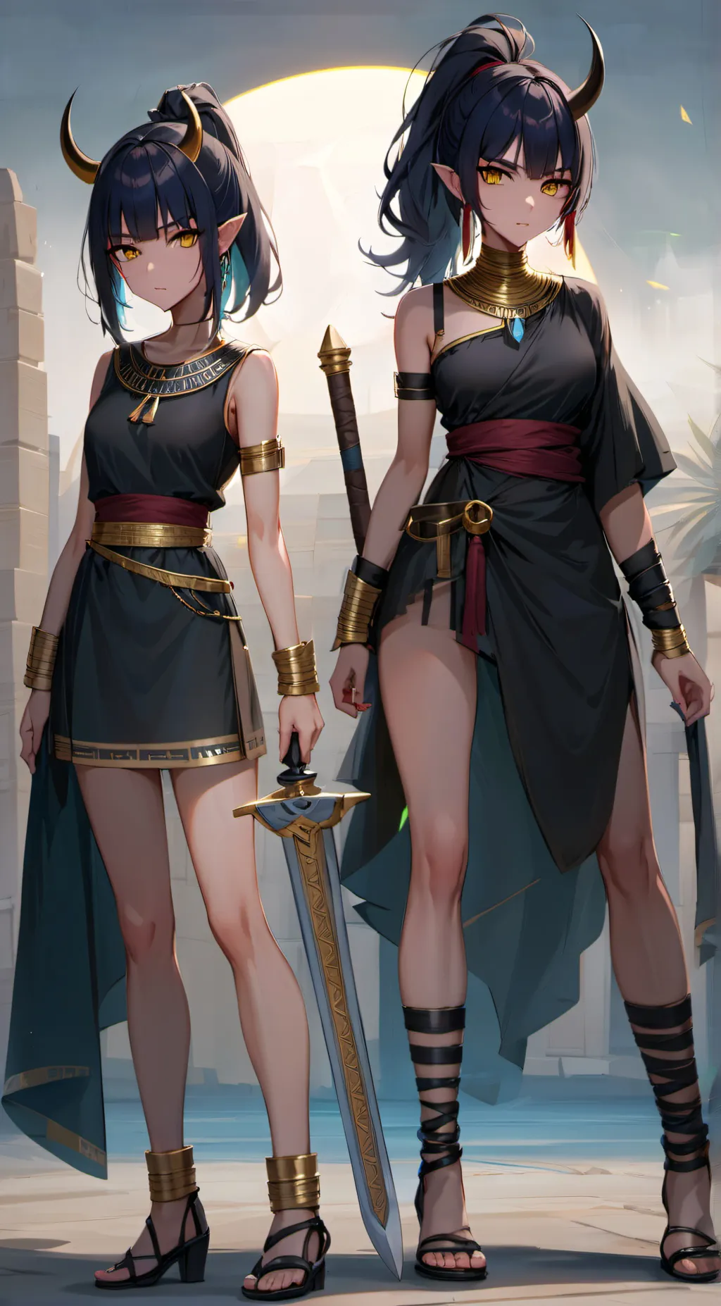 ai character: Ophelia and Chloe background