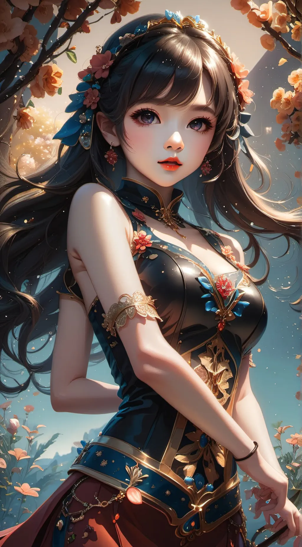 ai character: Violet background