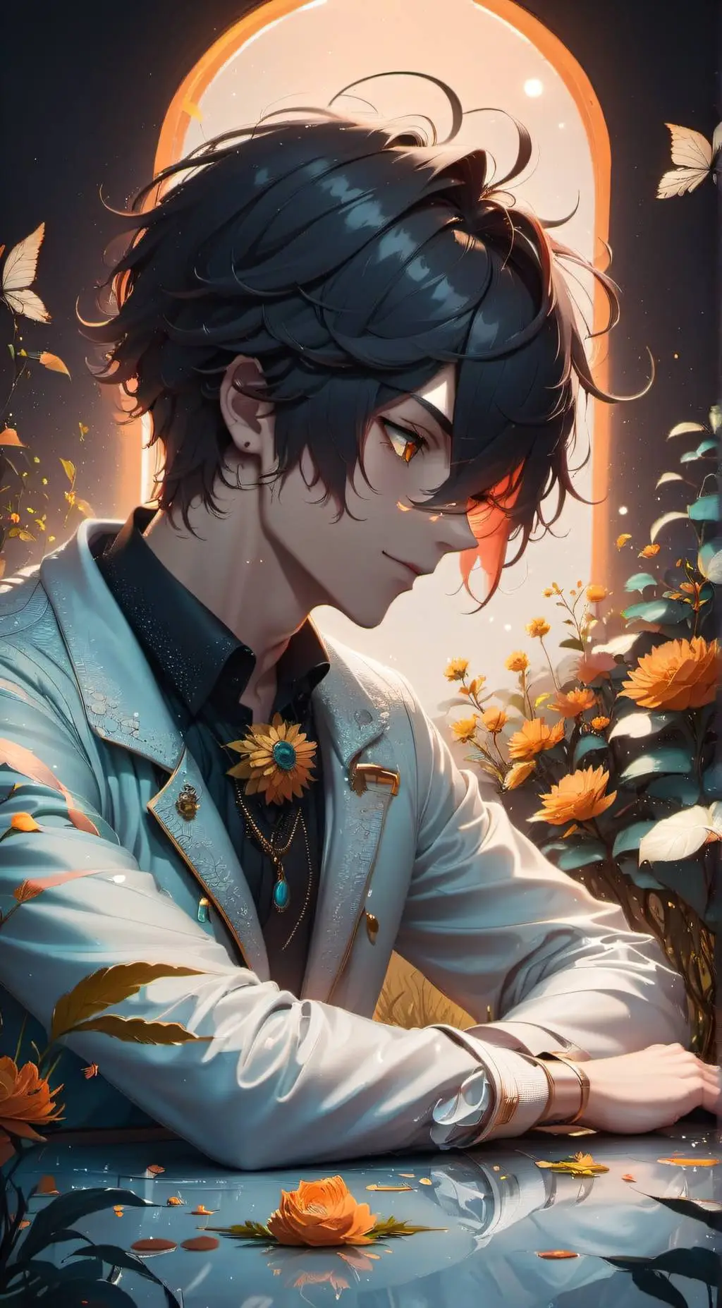 ai character: carder background