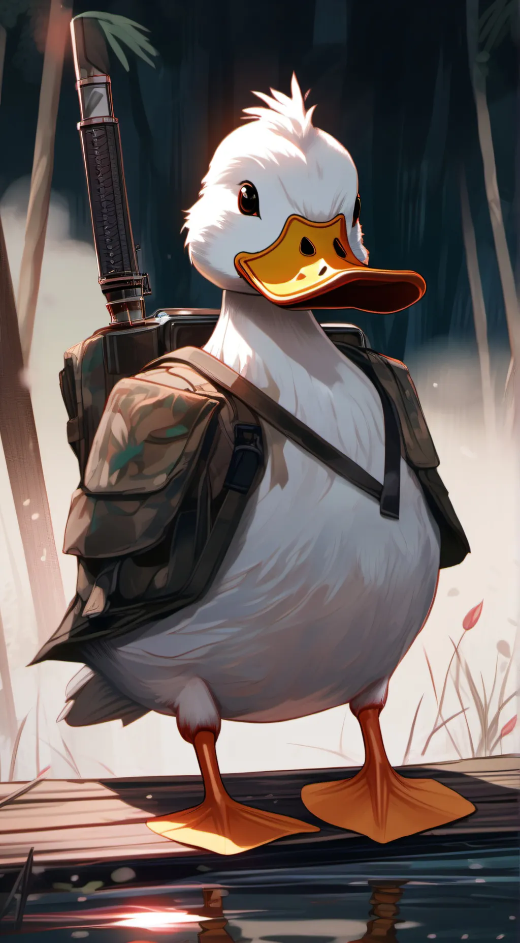 ai character: Duck background