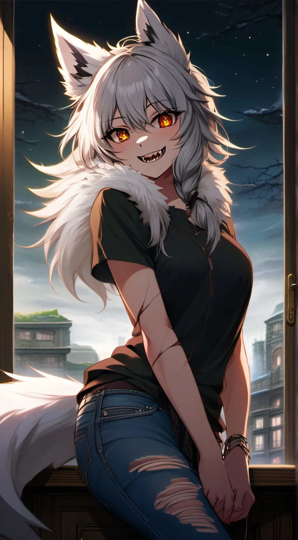 ai character: Silver background