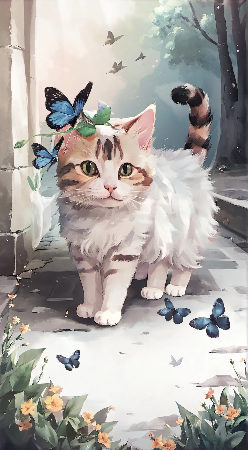 ai character: DS sleep over background