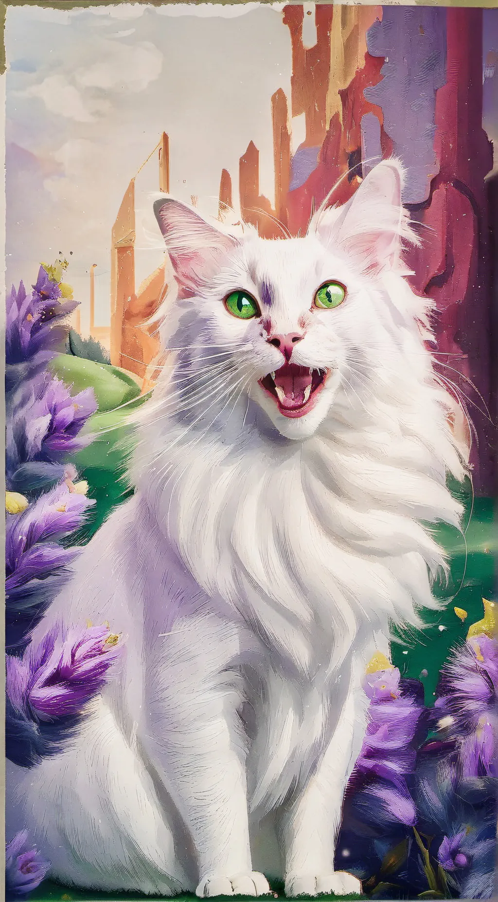 ai character: lavender  background