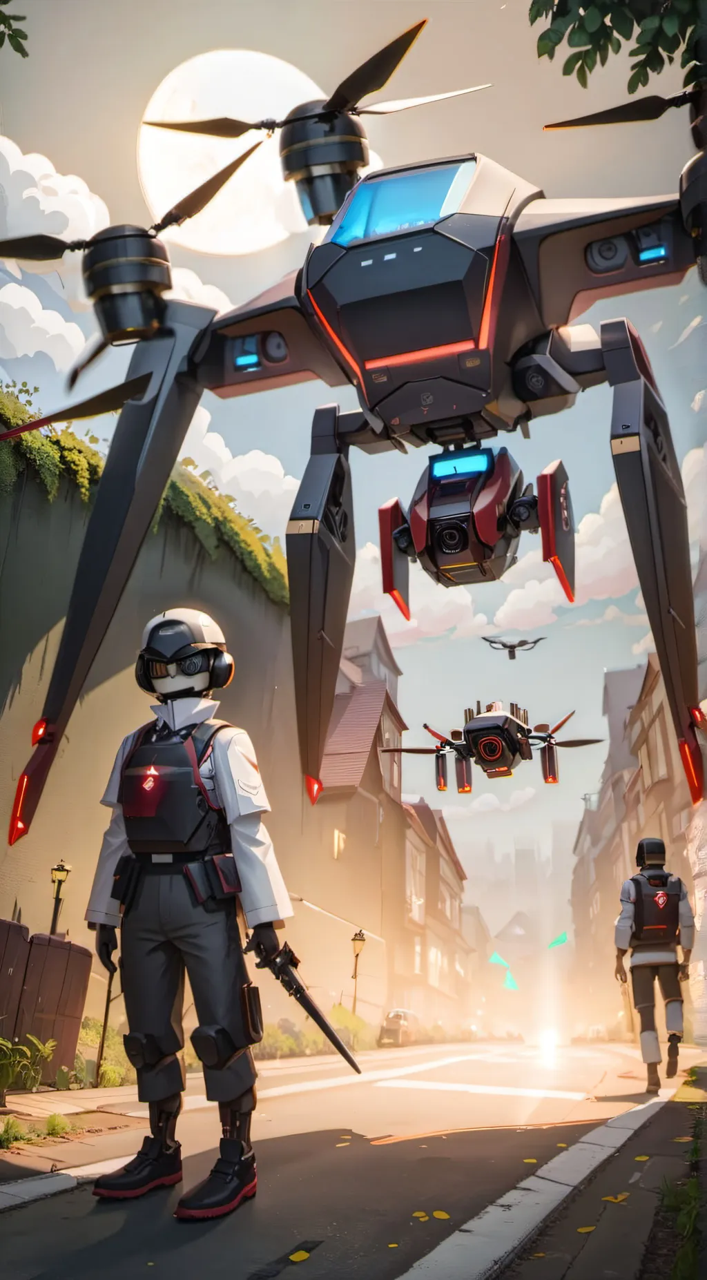 ai character: murder drones  background