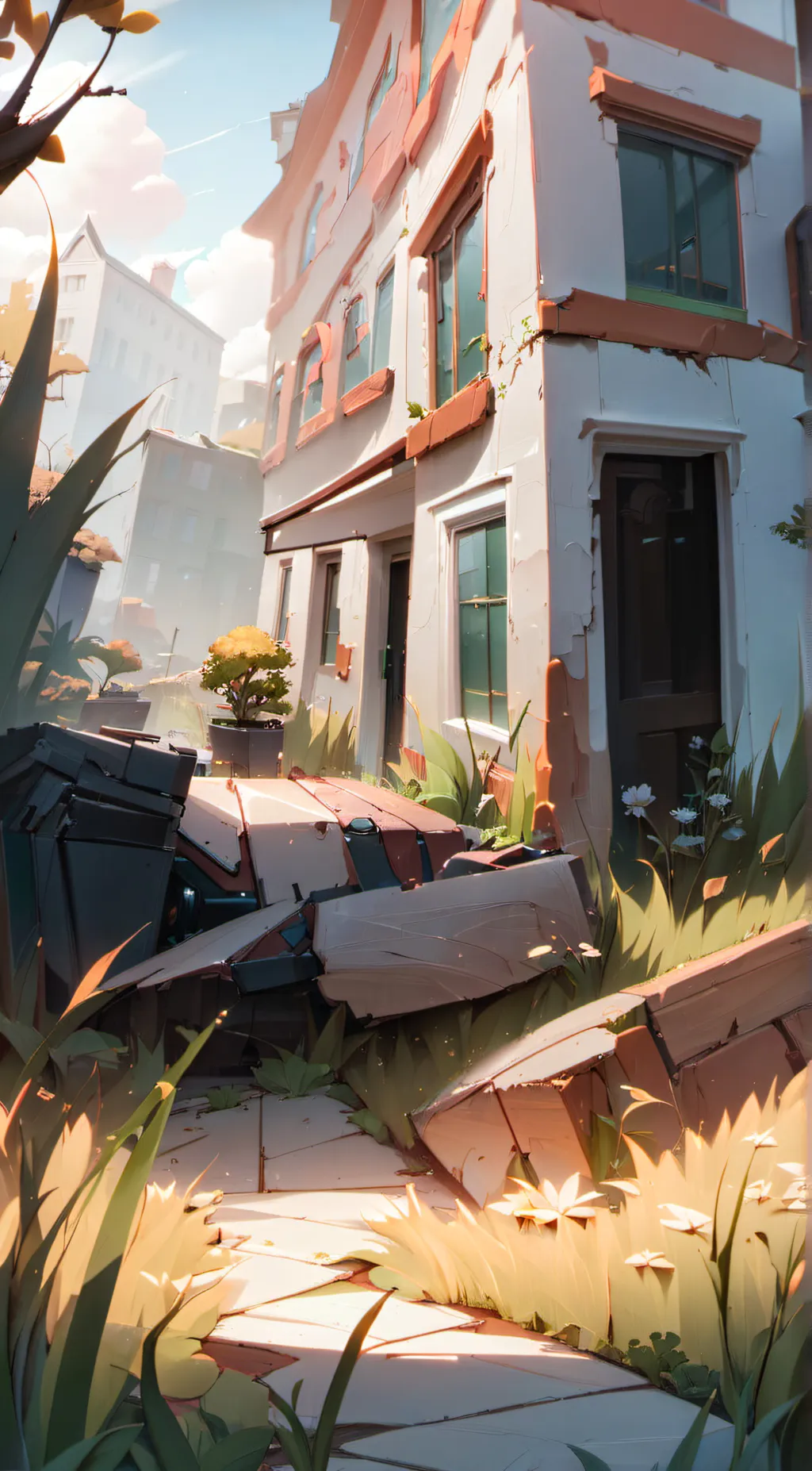 ai character: grass background