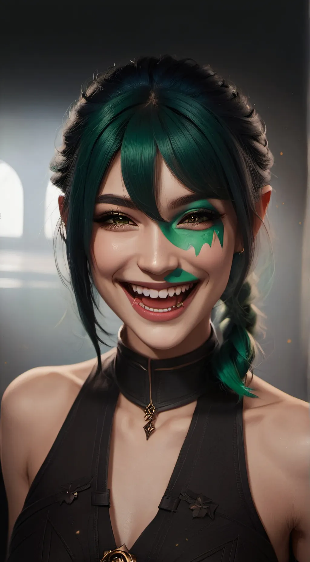 ai character: Beast girl background