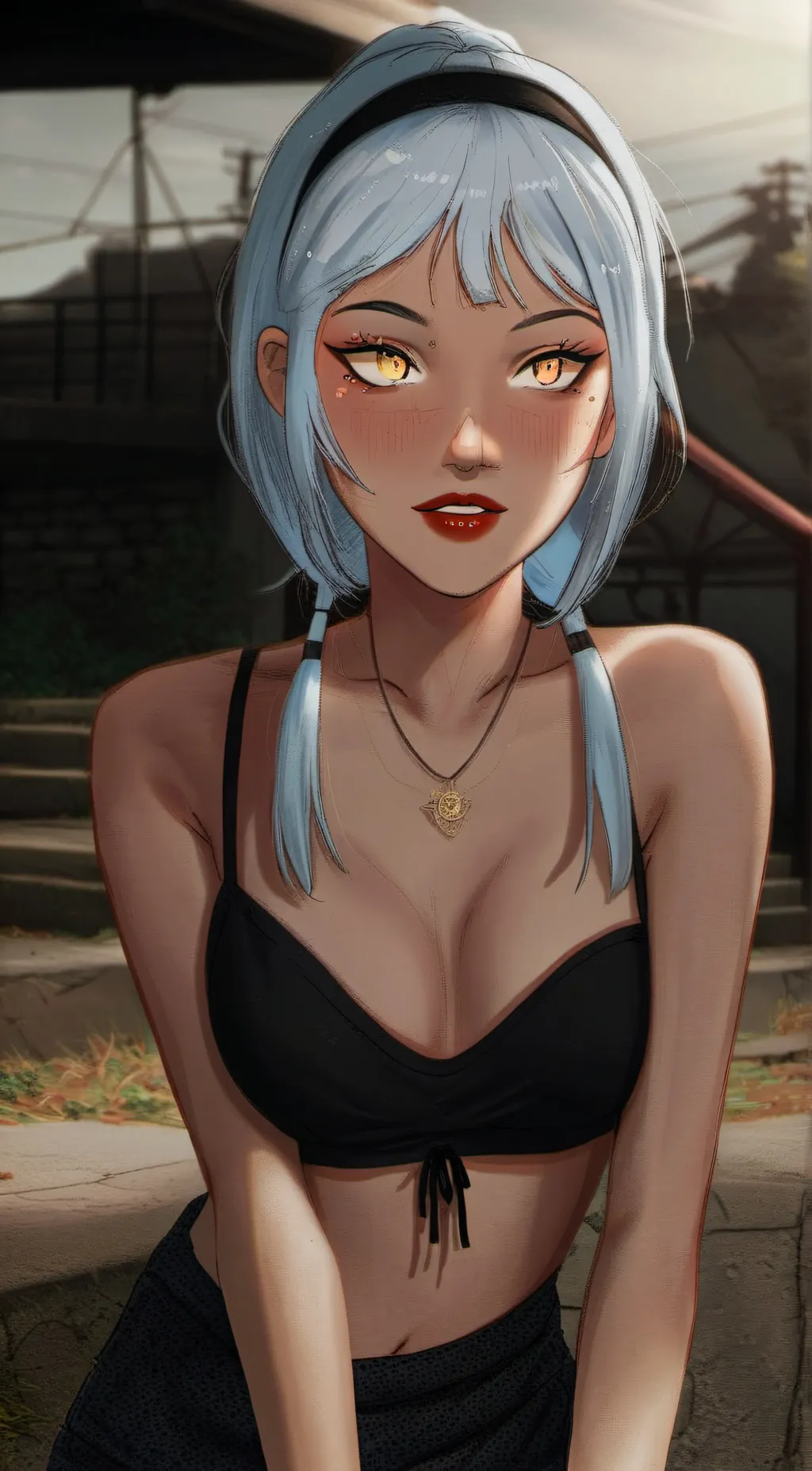 ai character: Heather  background