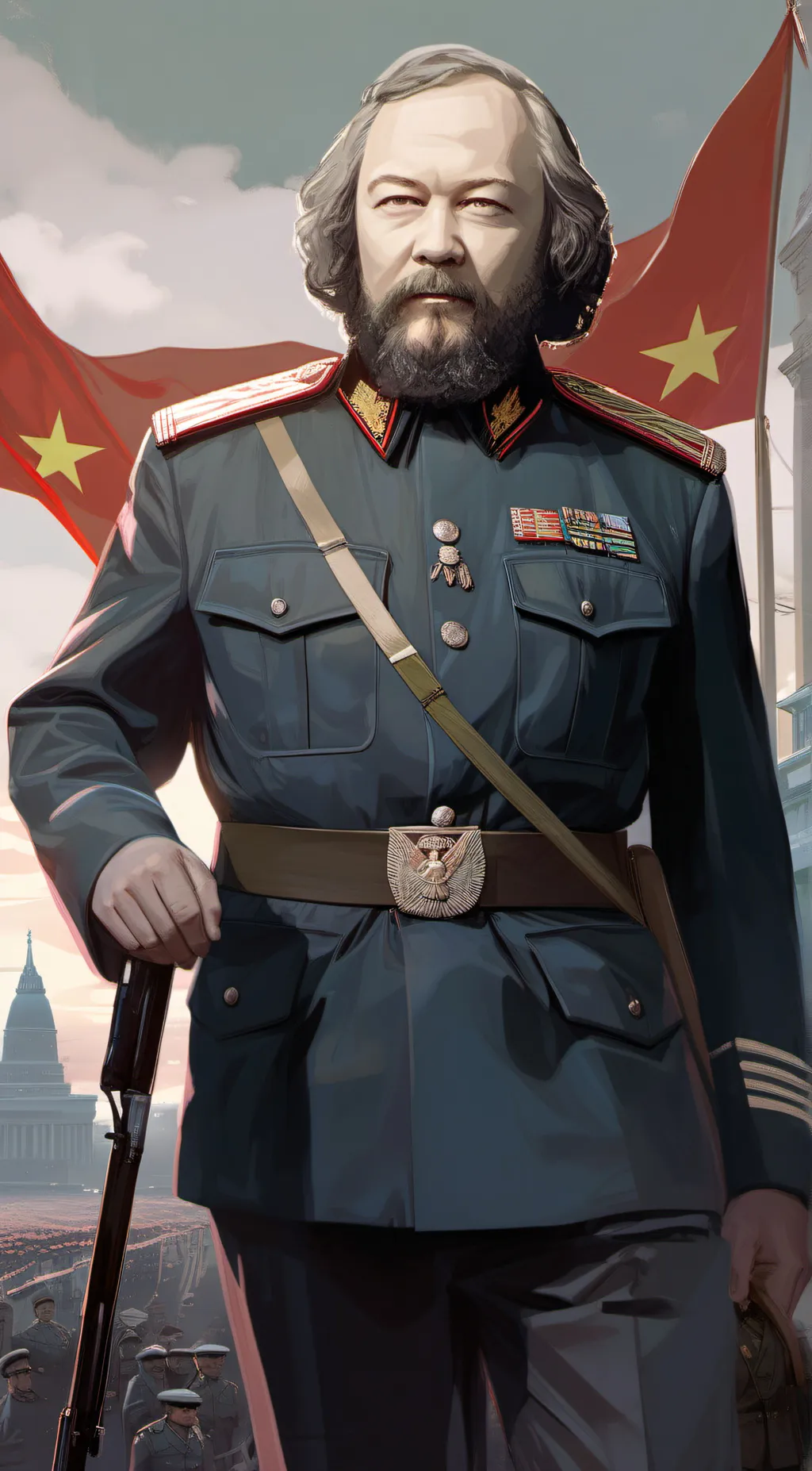 ai character: Comrade General background