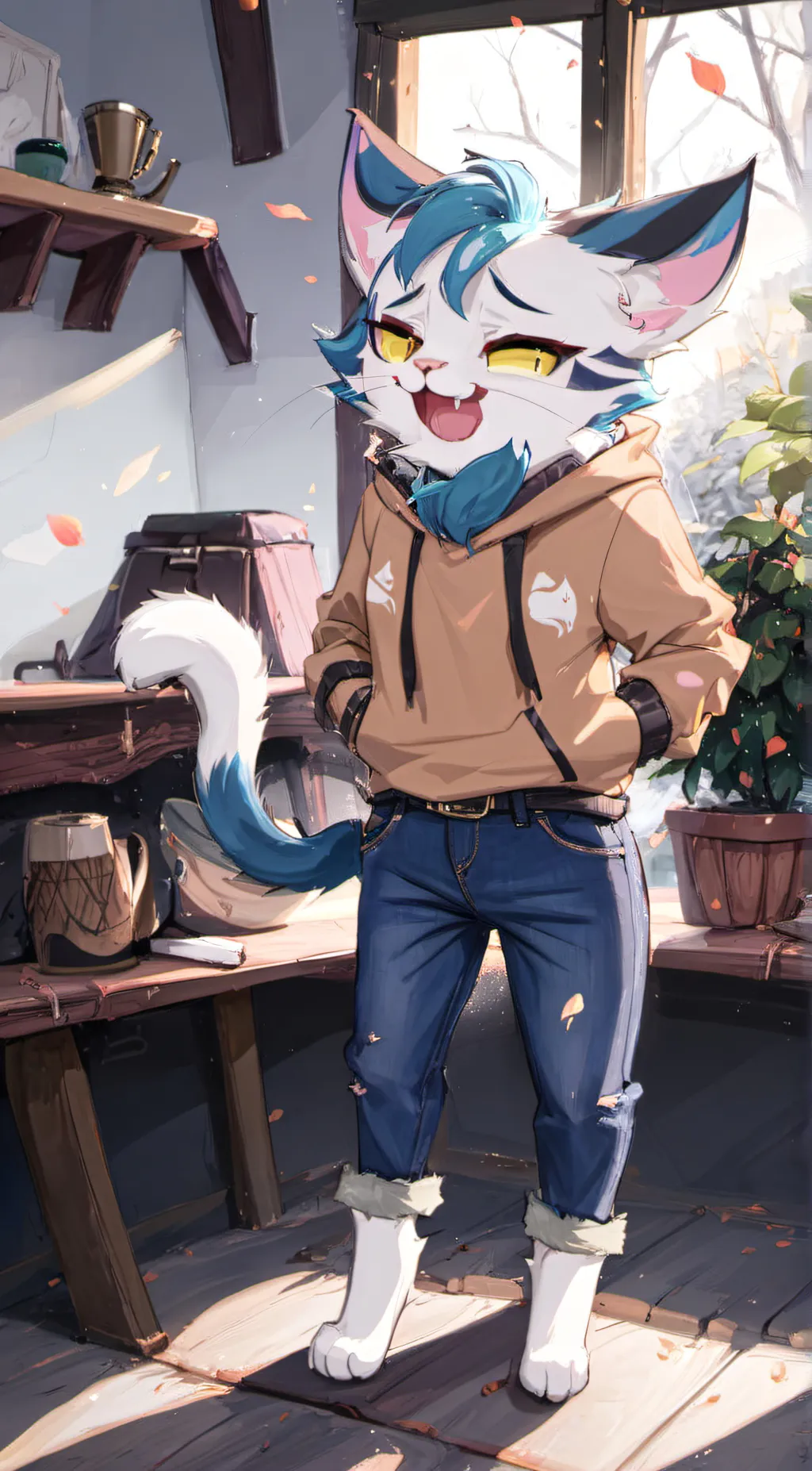 ai character: Gumball again  background