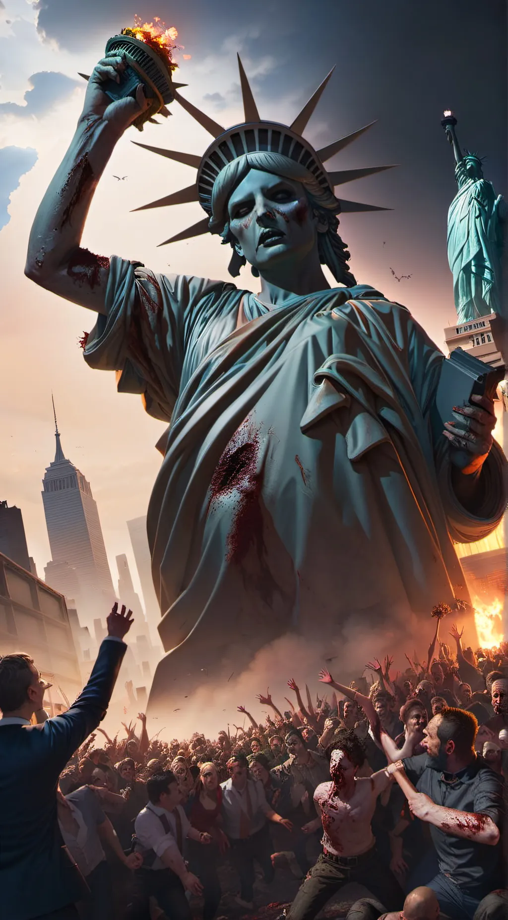 ai character: Shorts Wars Zombie background