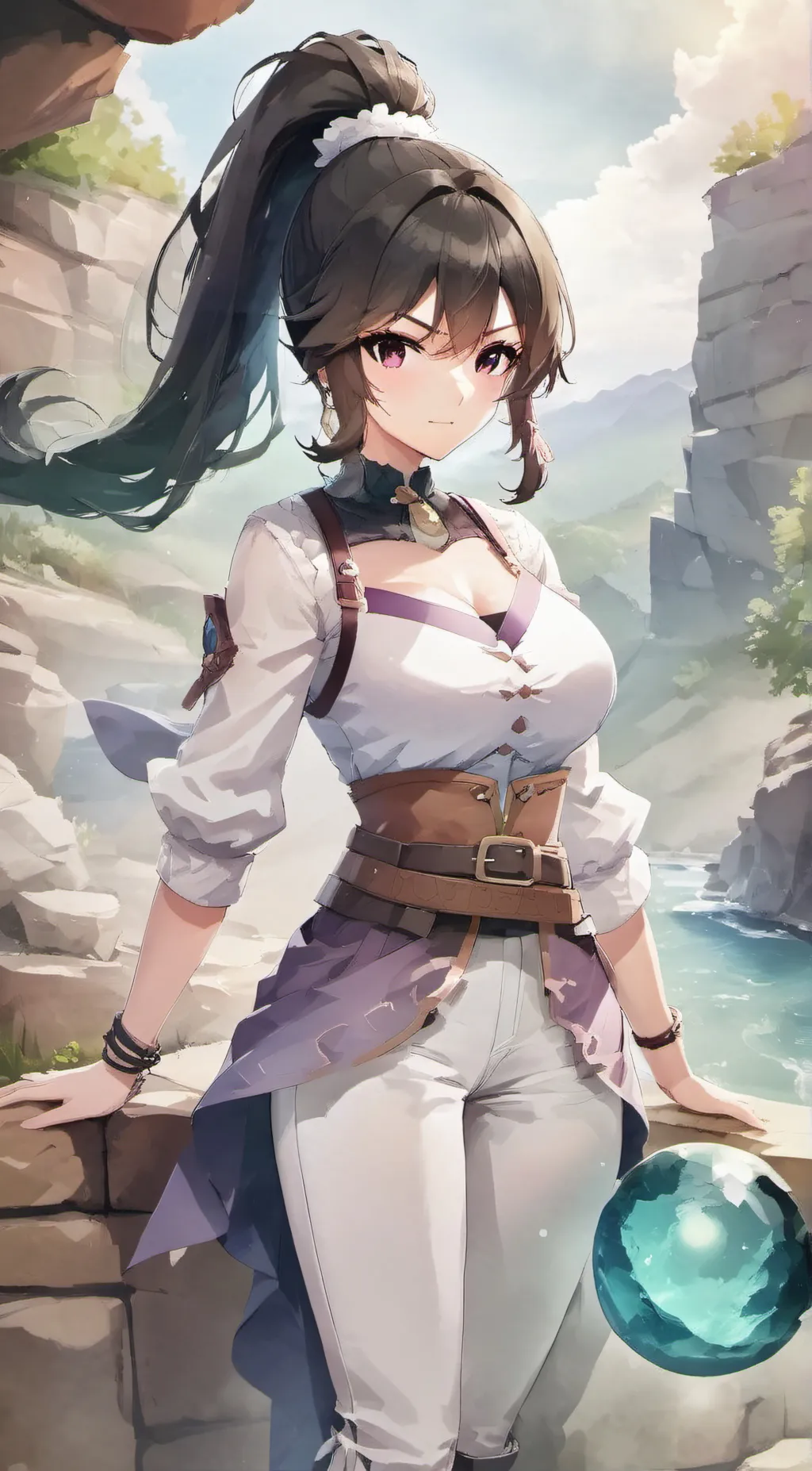 ai character: Eva Erace  background