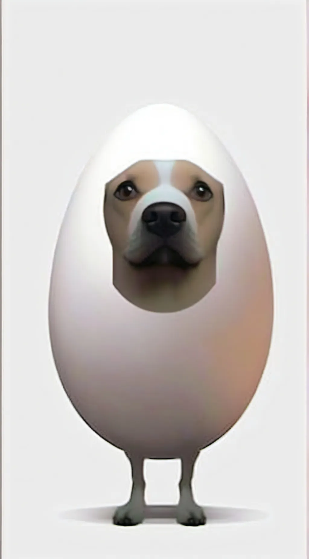 ai character: EGG DOG background