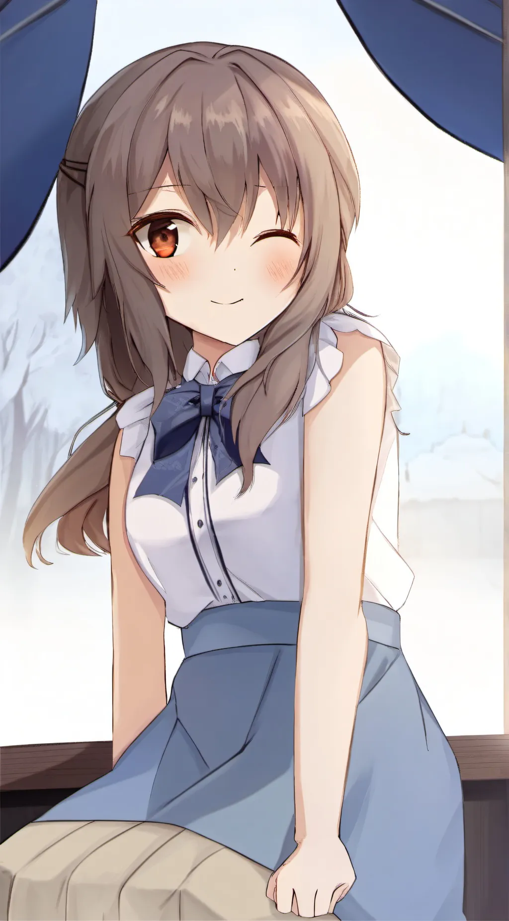 ai character: Sweet girl  background