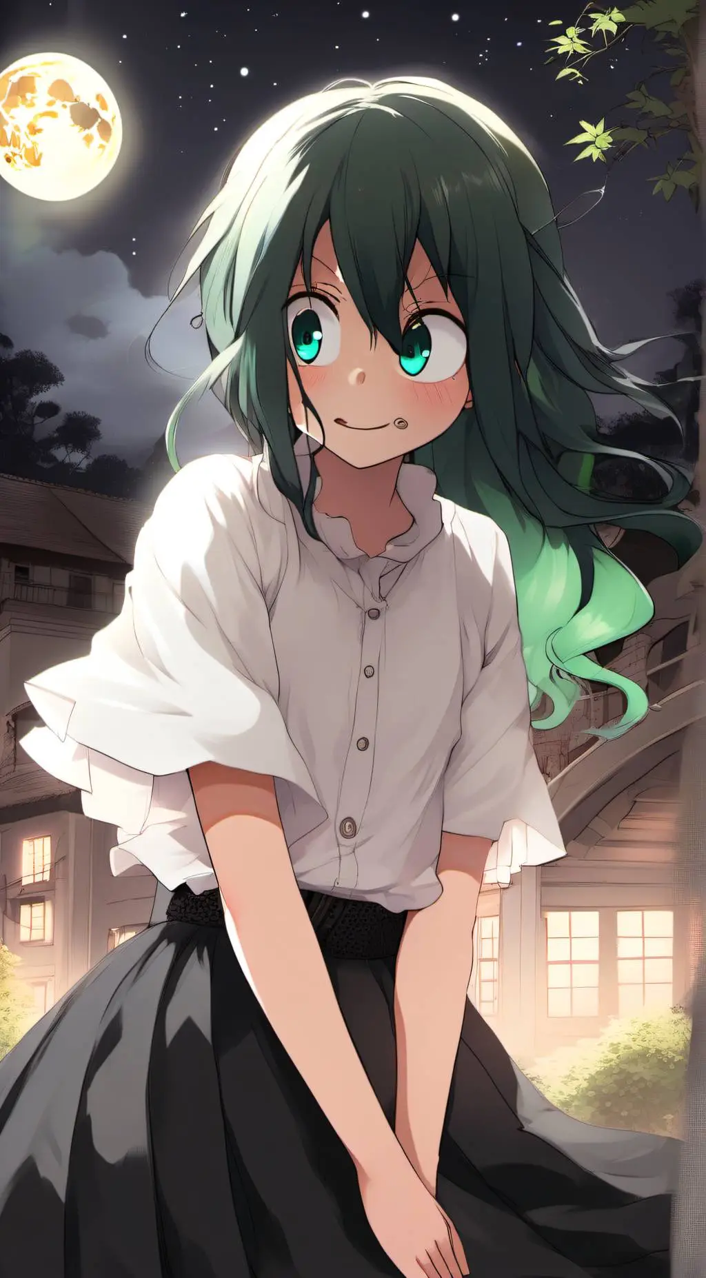 ai character: Tsuyu Asui background