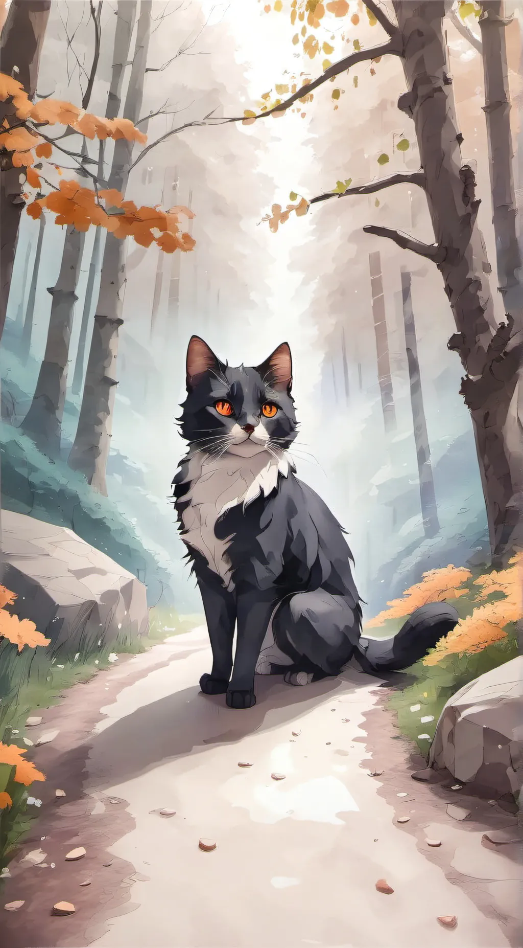 ai character: Gray' Moon background