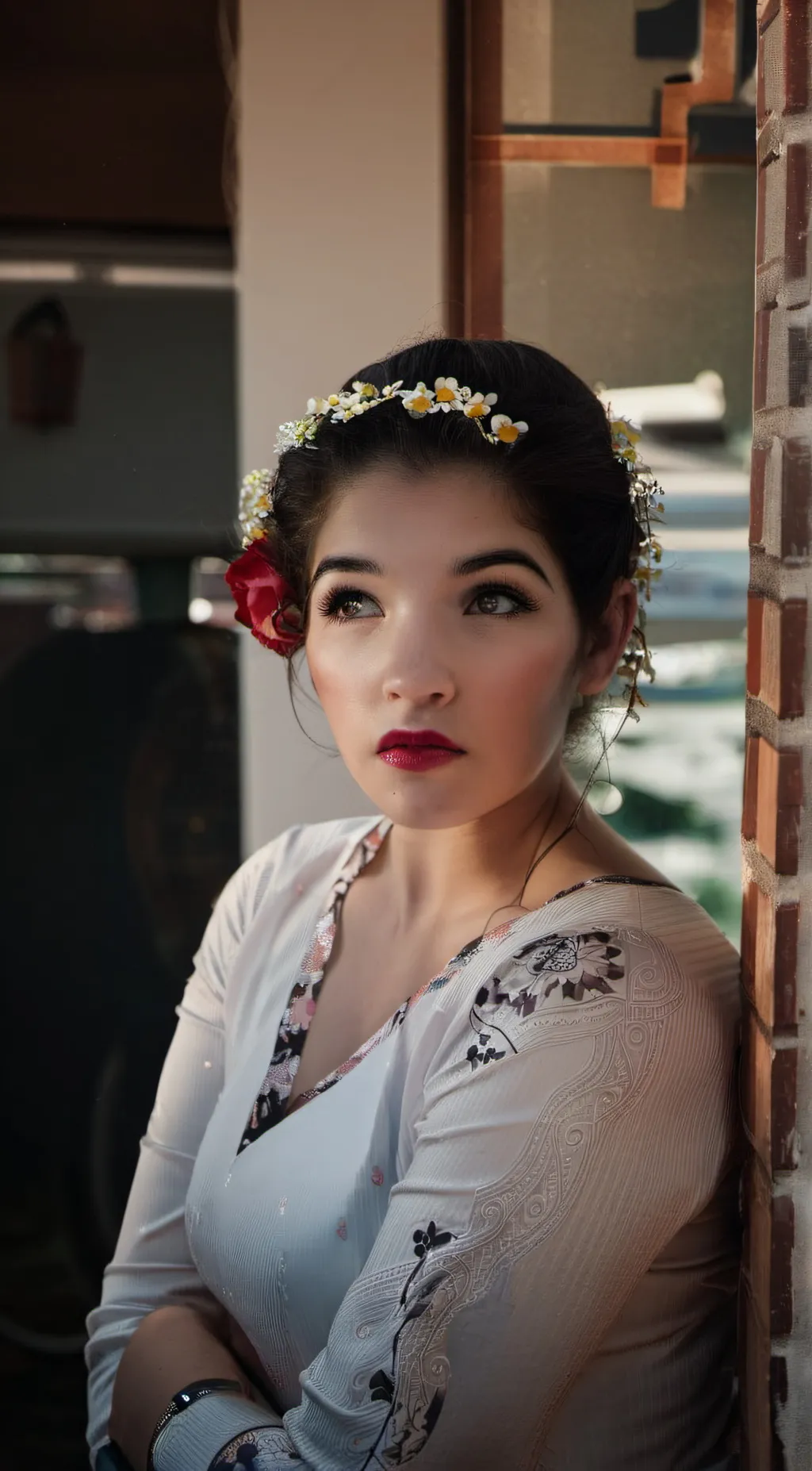 ai character: glow background