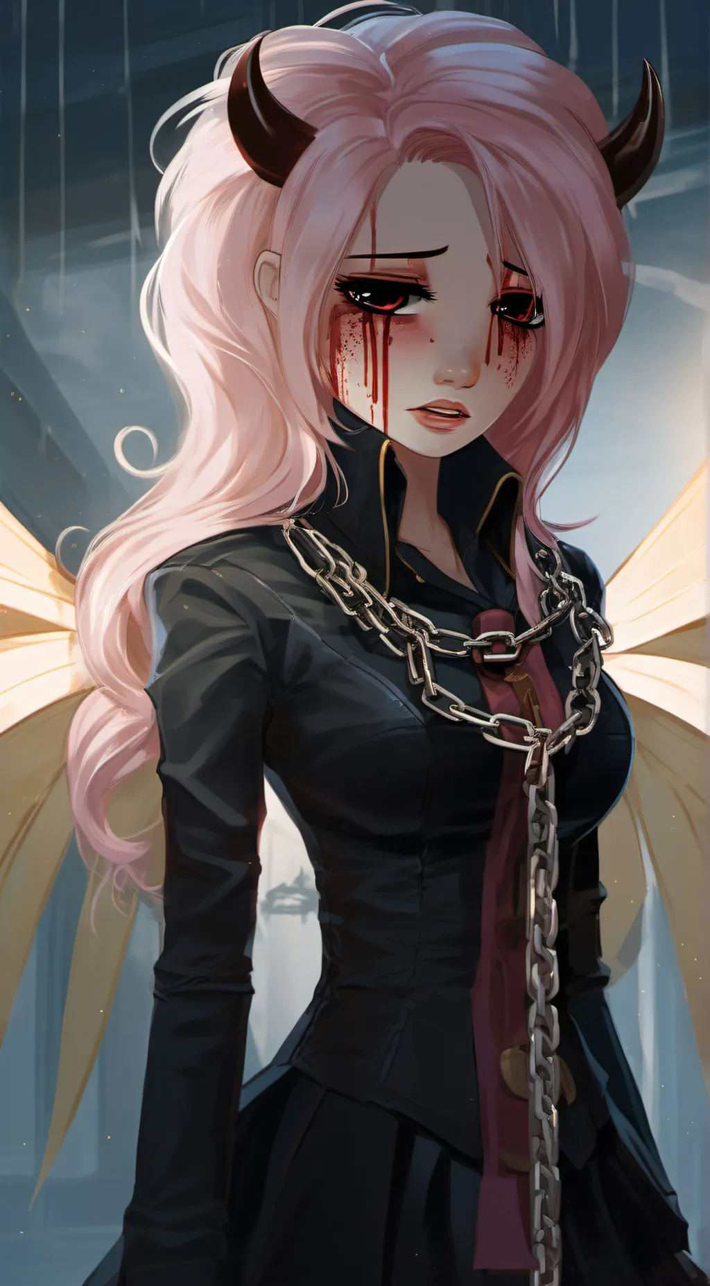 ai character: Infected Fluttersh background