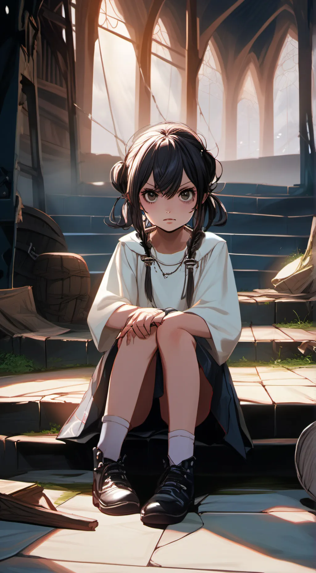 ai character: Ashey background