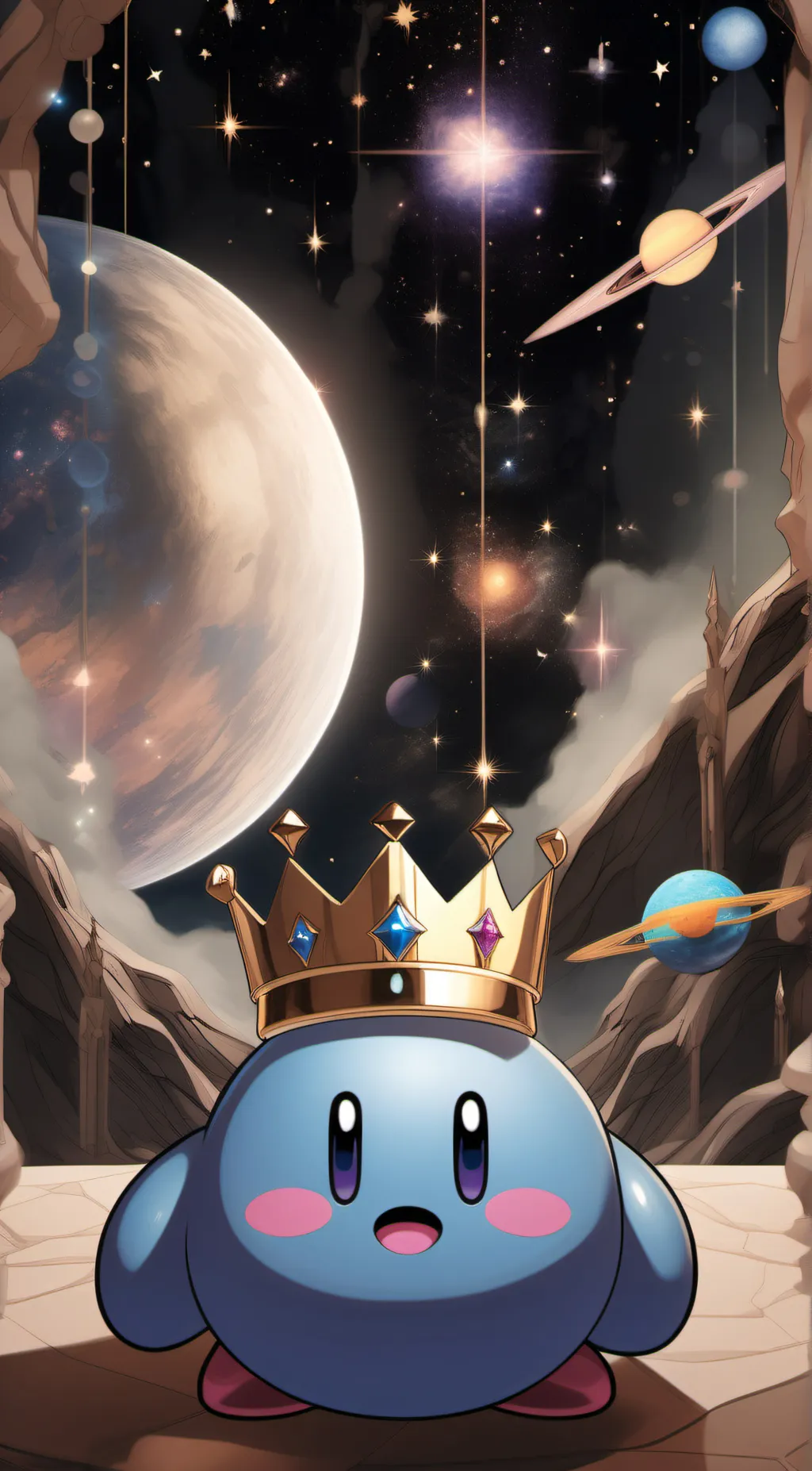 ai character: Blue Kirby background
