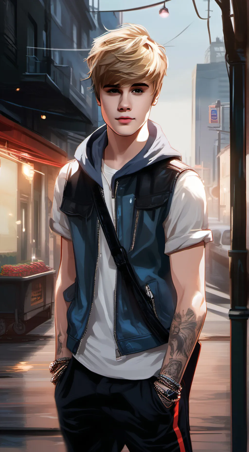 ai character: Justin Beiber background