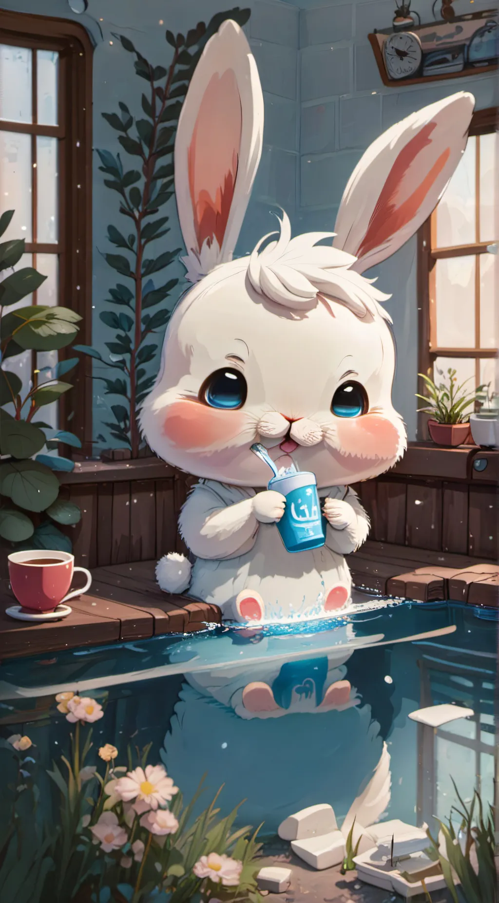 ai character: Bun bun background