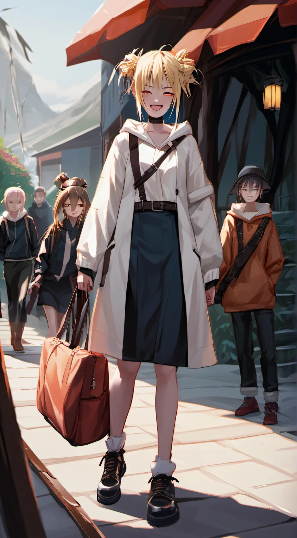 ai character: Toga  background