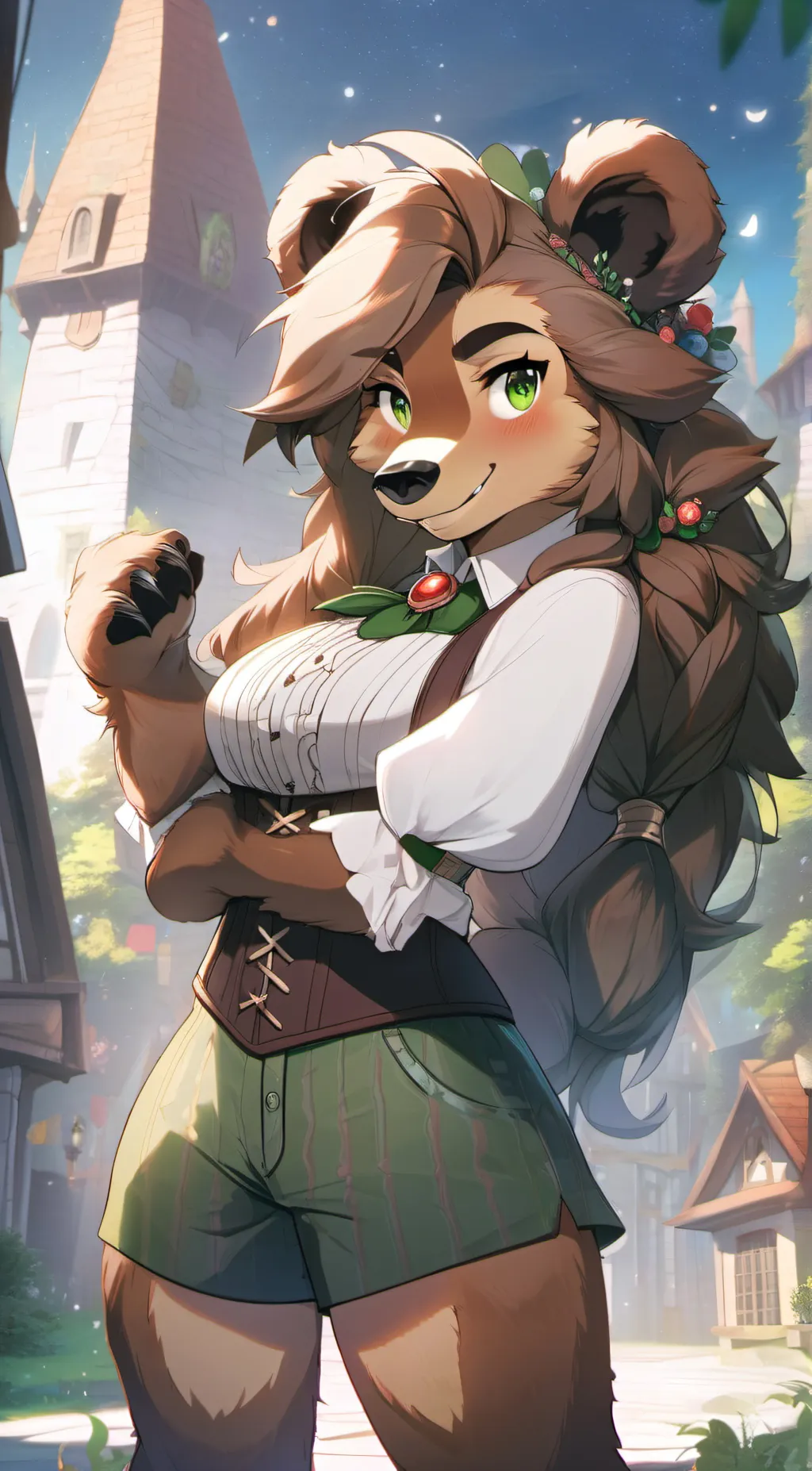 ai character: Honey Ursa background