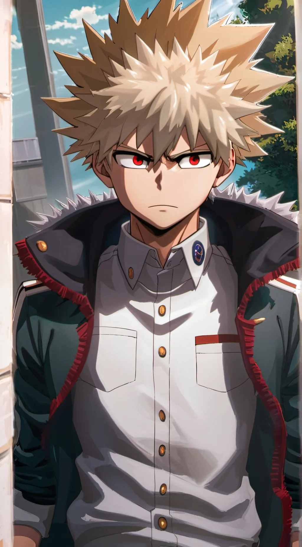 ai character: Katsuki bakugo background