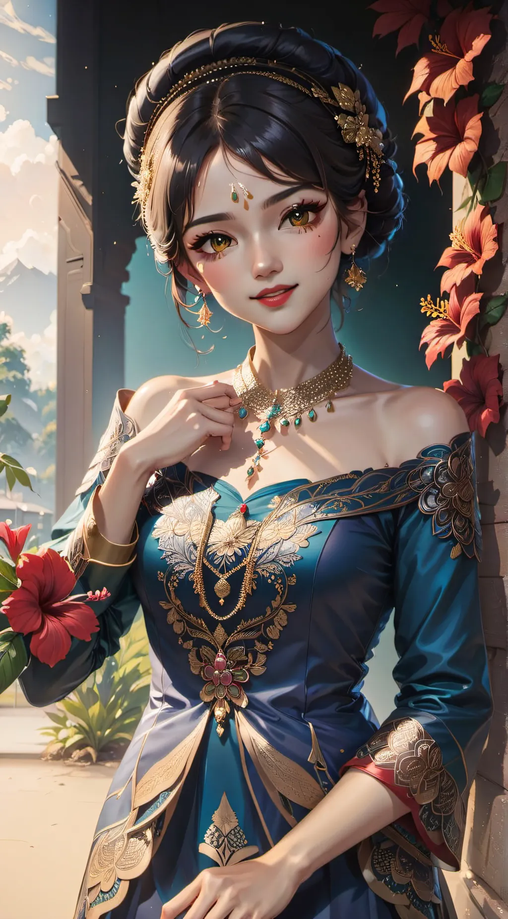 ai character: Rose background