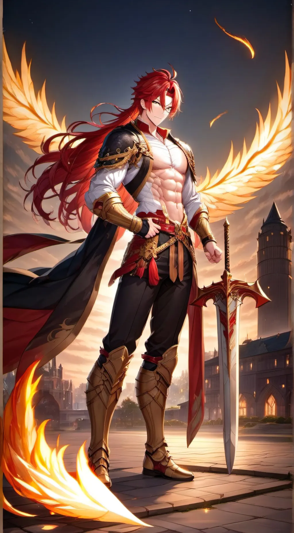 ai character: Phoenix  background