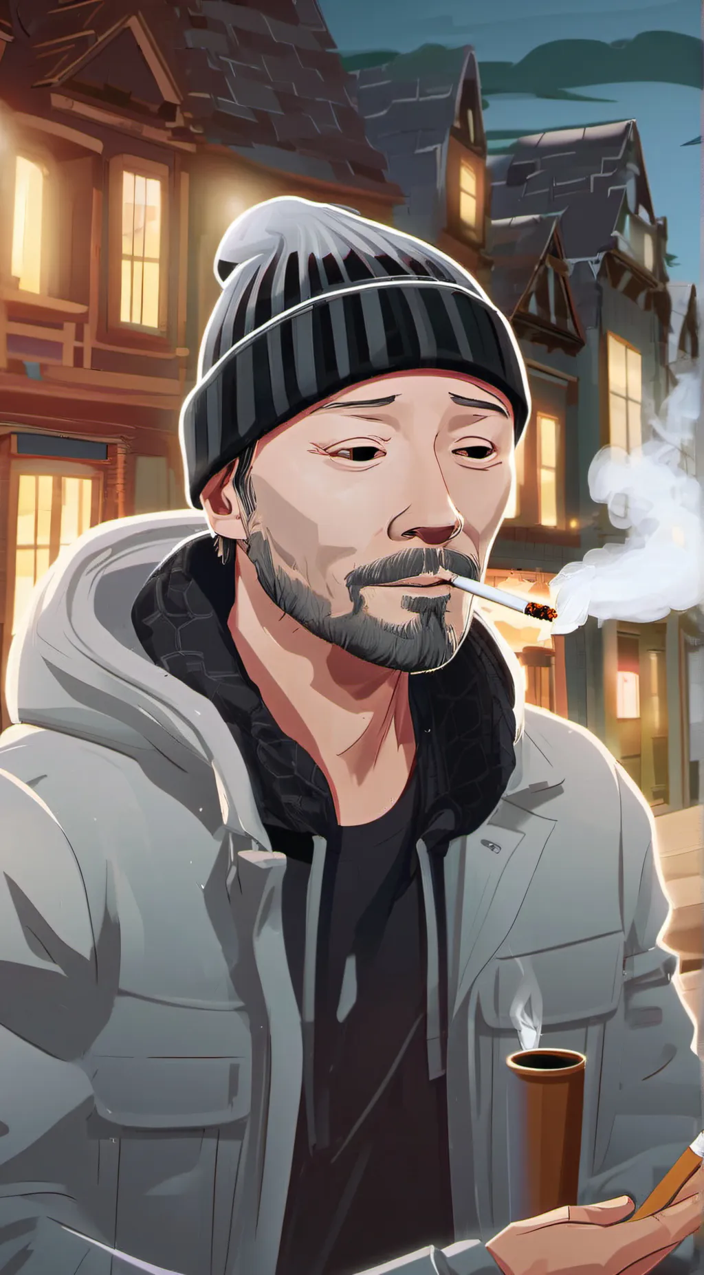 ai character: doomer  background