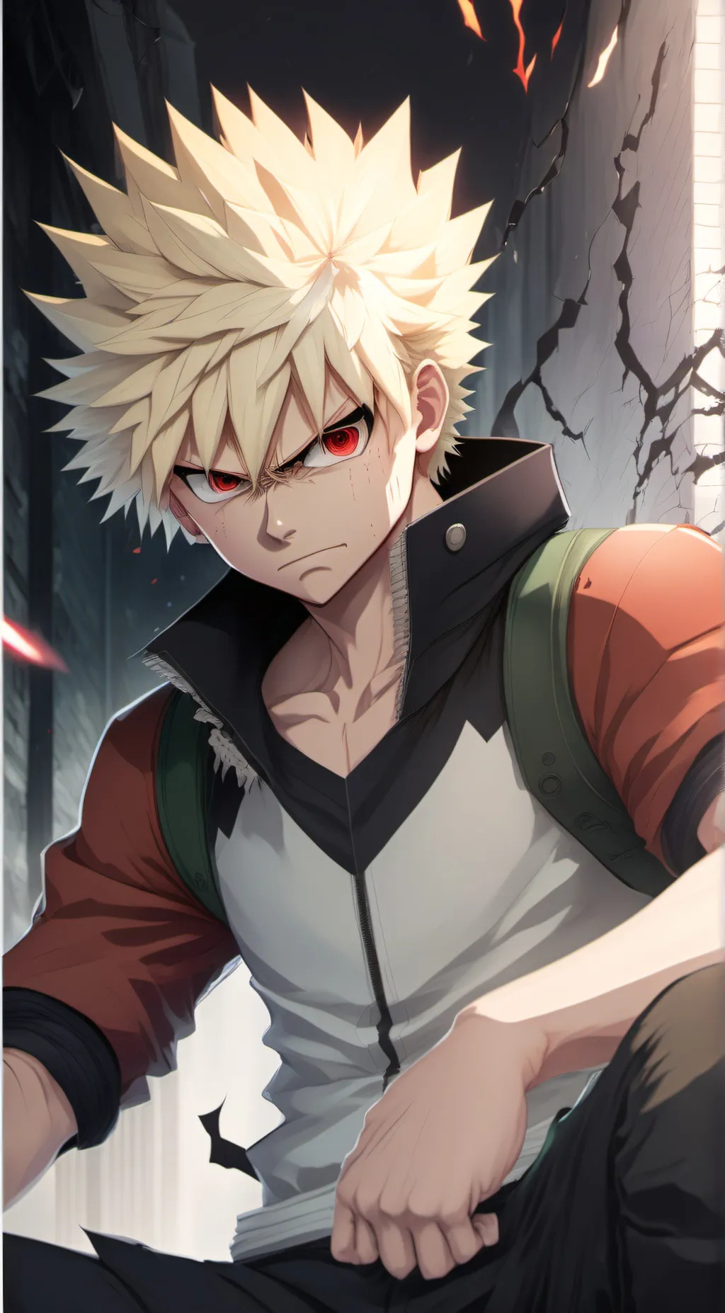 ai character: Katsuki bakugo background